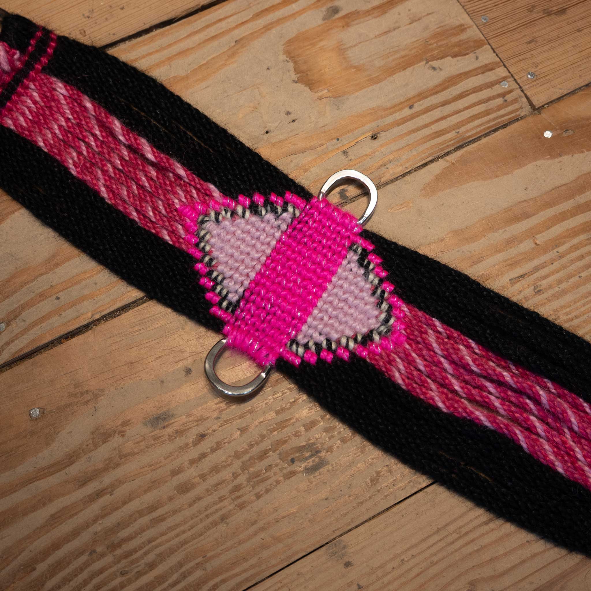 Ross Bullinger 28" Pink/Black Mohair Cinch - Image 2