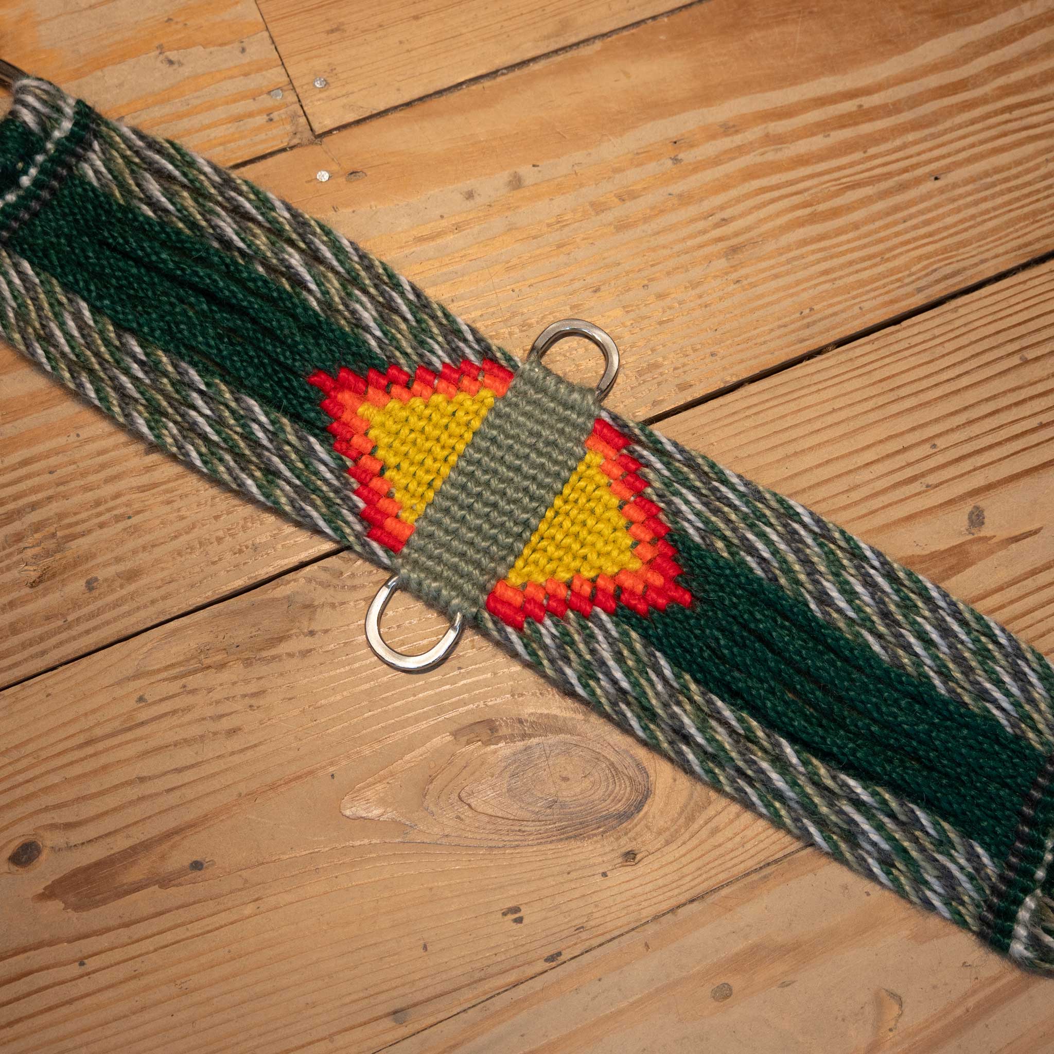 Rafter R 28" Green Mohair Cinch - Image 2