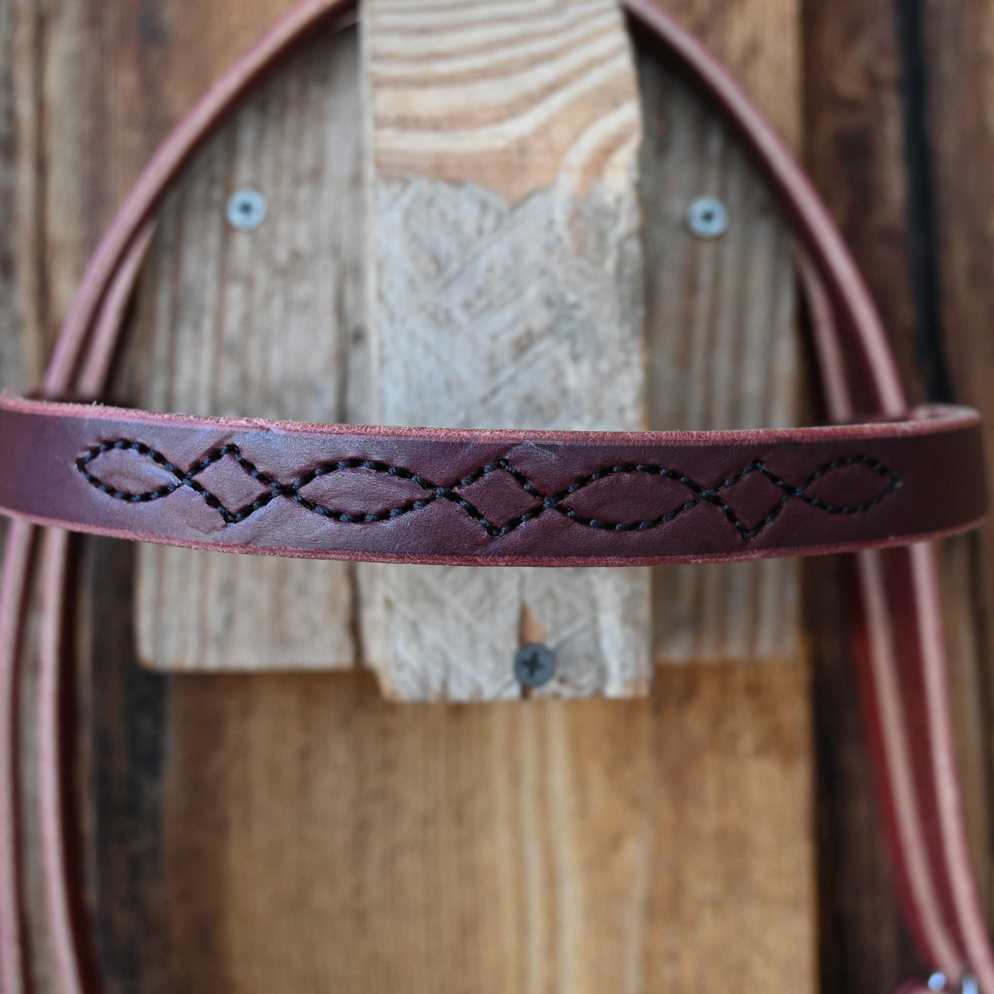 Ross Bullinger 3/4" Black Stitched Browband Headstall - Image 3