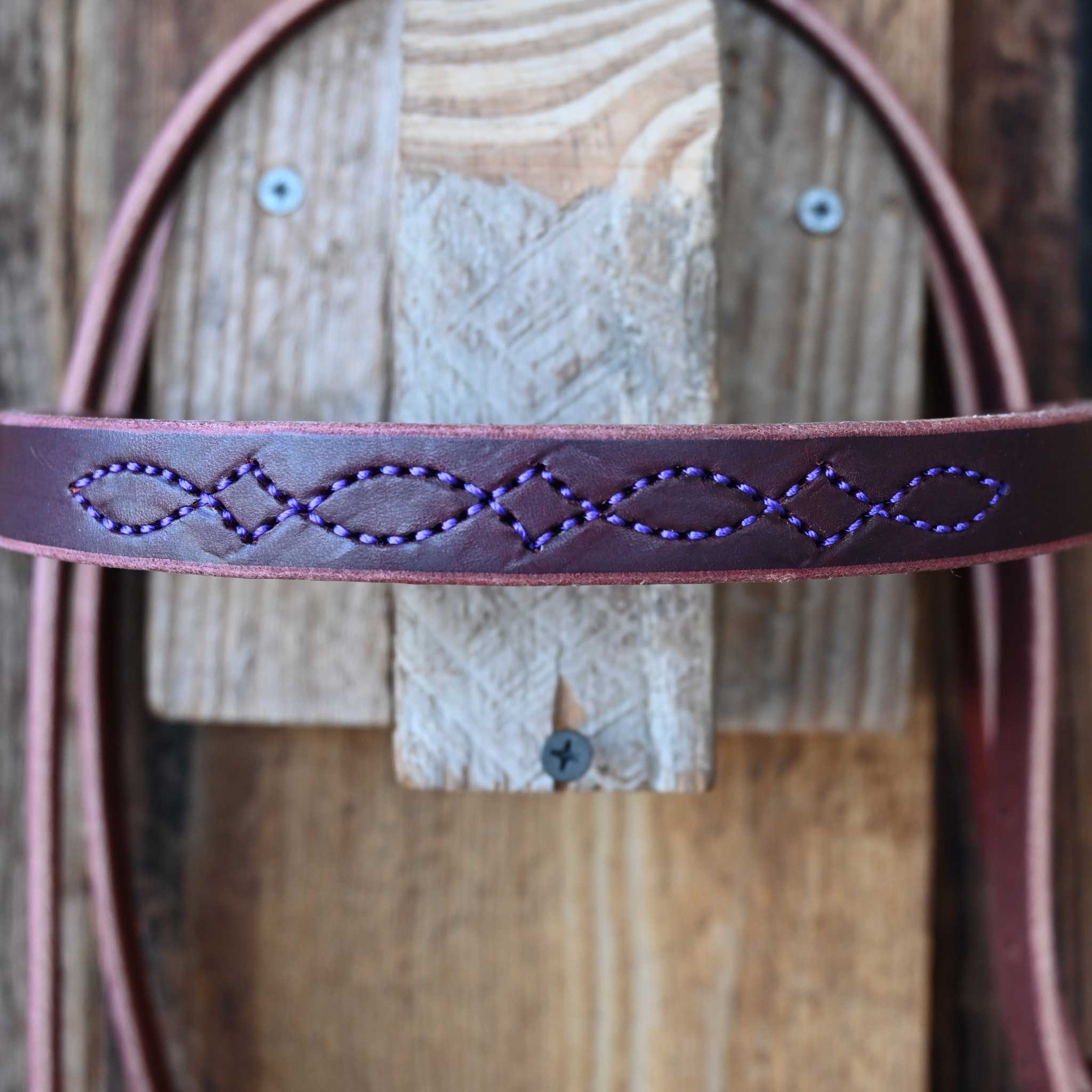 Ross Bullinger 3/4" Purple Stitched Browband Headstall 099 - Image 2