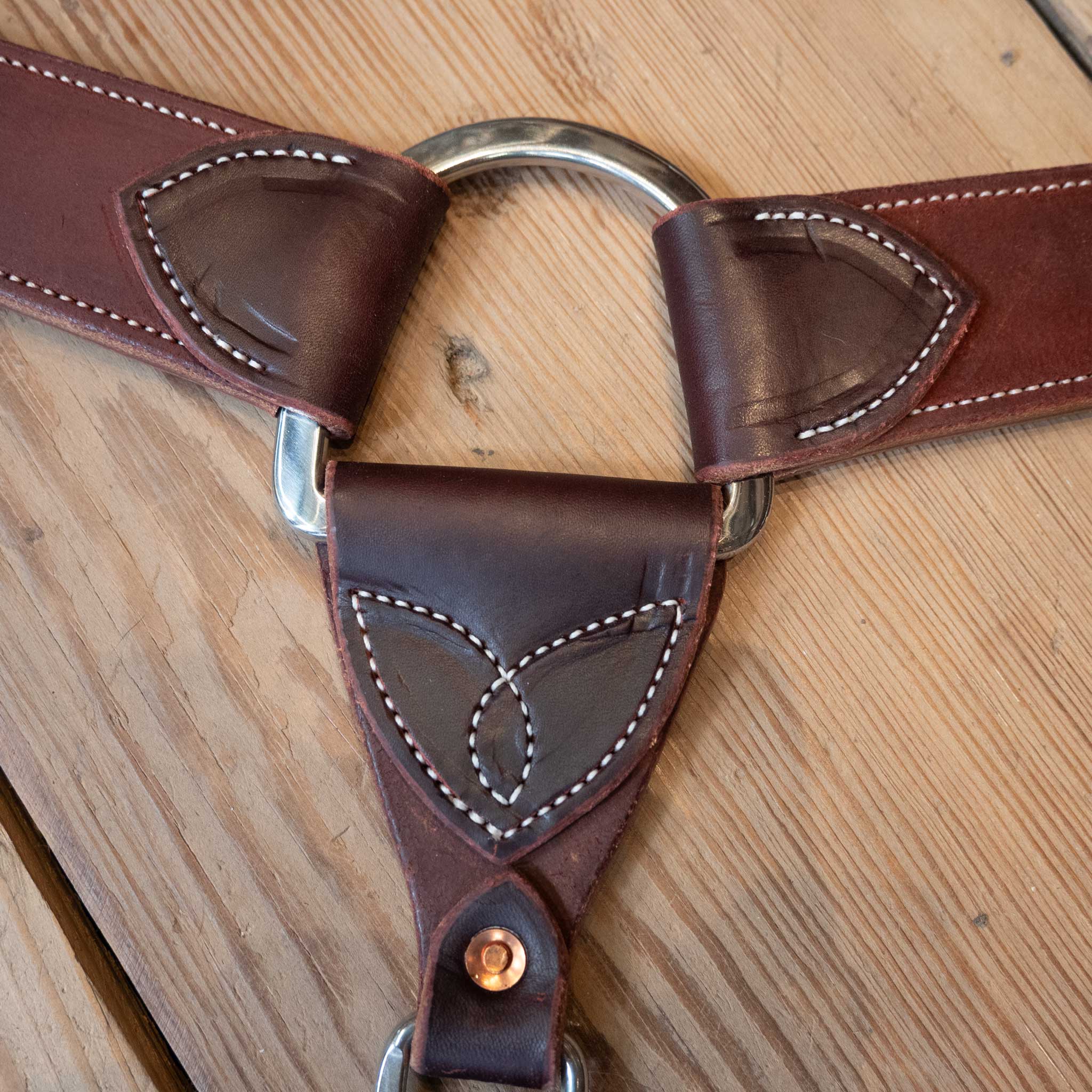 Ross Bullinger 2" Leather Medium 3-Piece Breast Collar - Image 4
