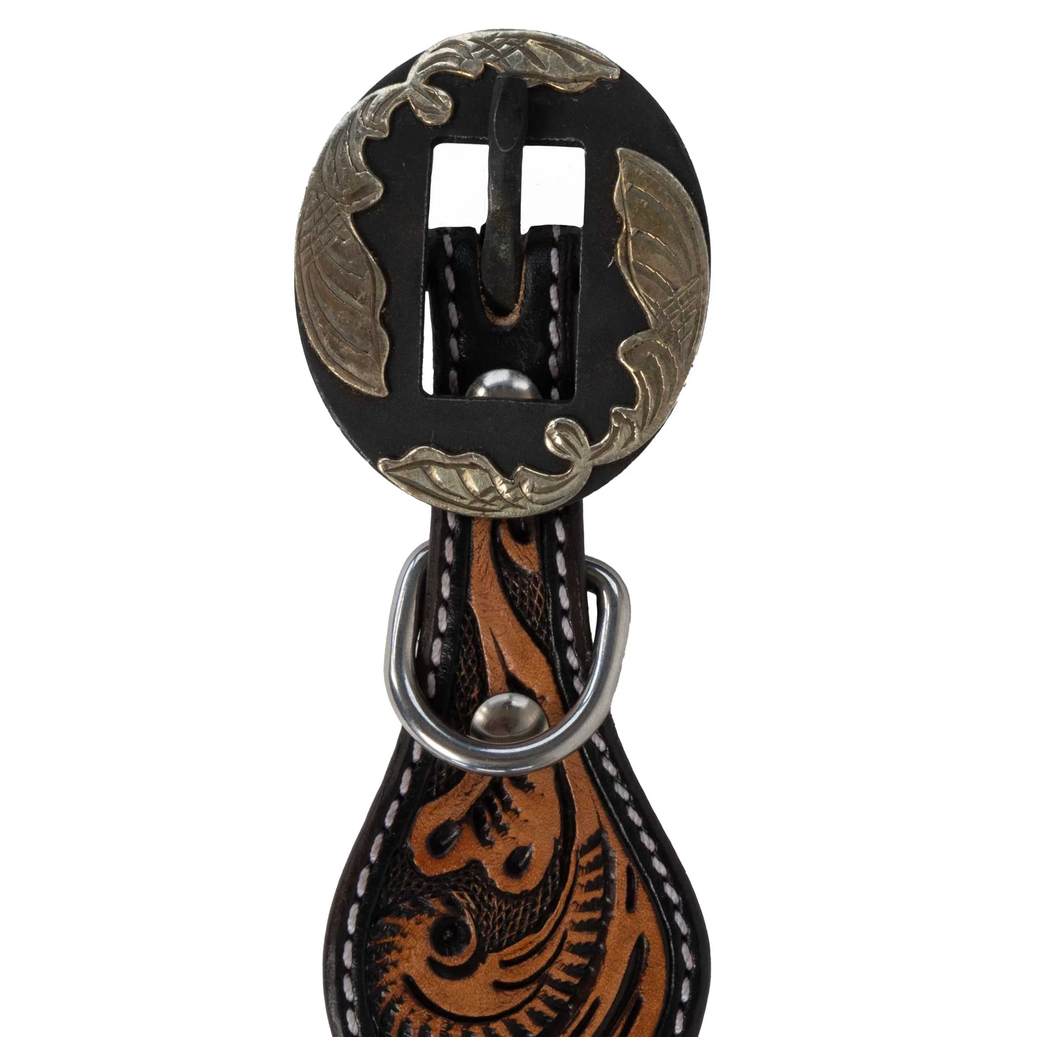Scalloped Dog Collar With Tooled Floral Scroll - Image 5