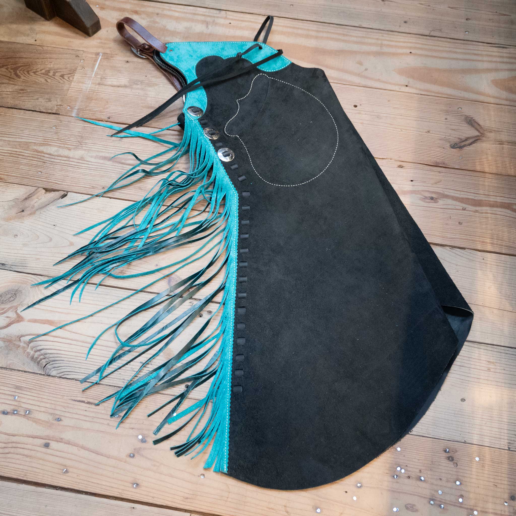 Roughout Stepthrough Turquoise Chaps - Image 2
