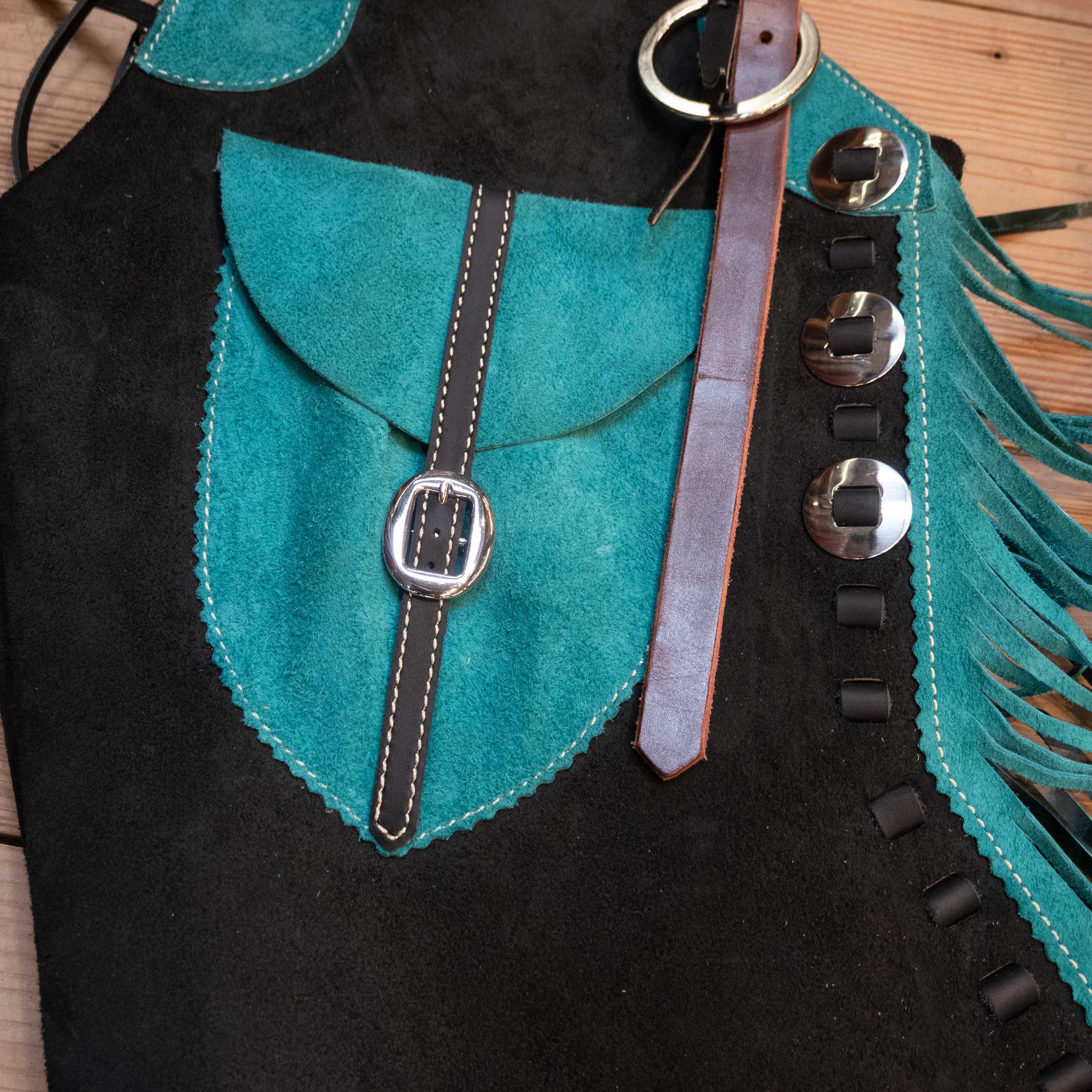 Roughout Stepthrough Turquoise Chaps - Image 3