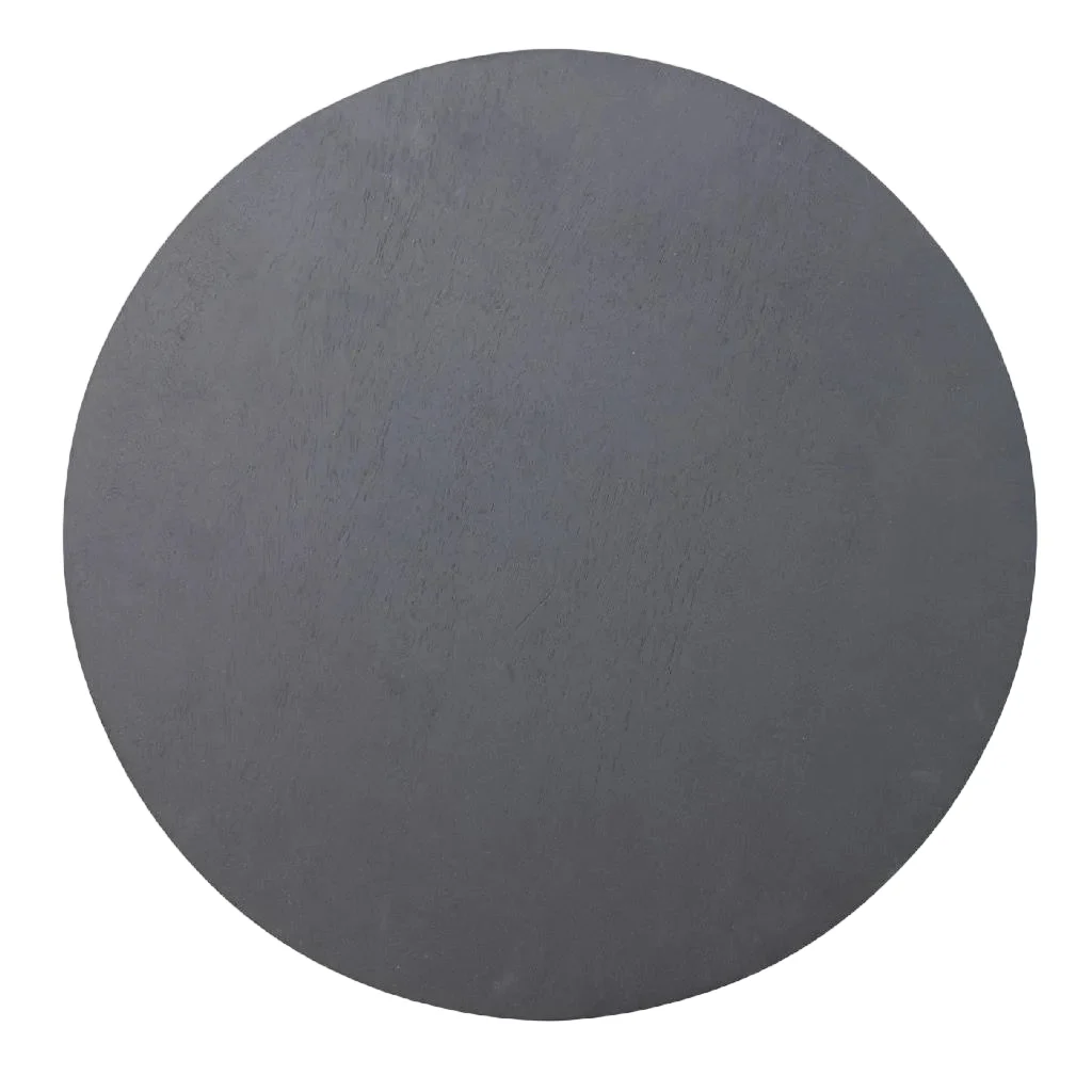 Black Round Mango Wood Pedestal - Image 2