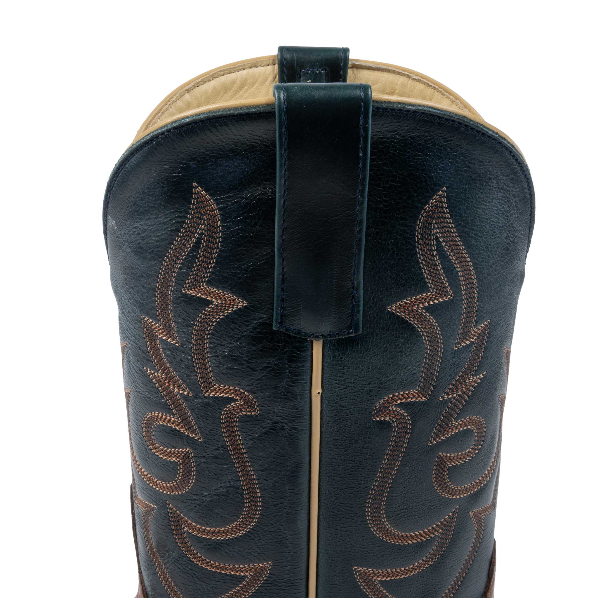 Horse Power Men's Round Toe Rum Brown Smooth Ostrich Western Boot - Image 3