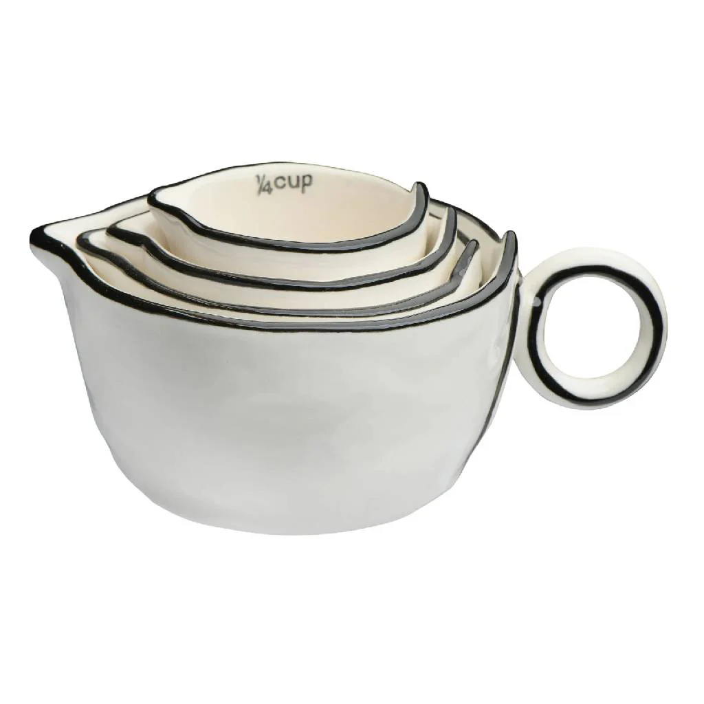 Set of 4 Stoneware Measuring Cups