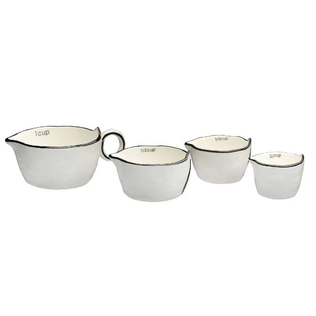 Set of 4 Stoneware Measuring Cups - Image 2