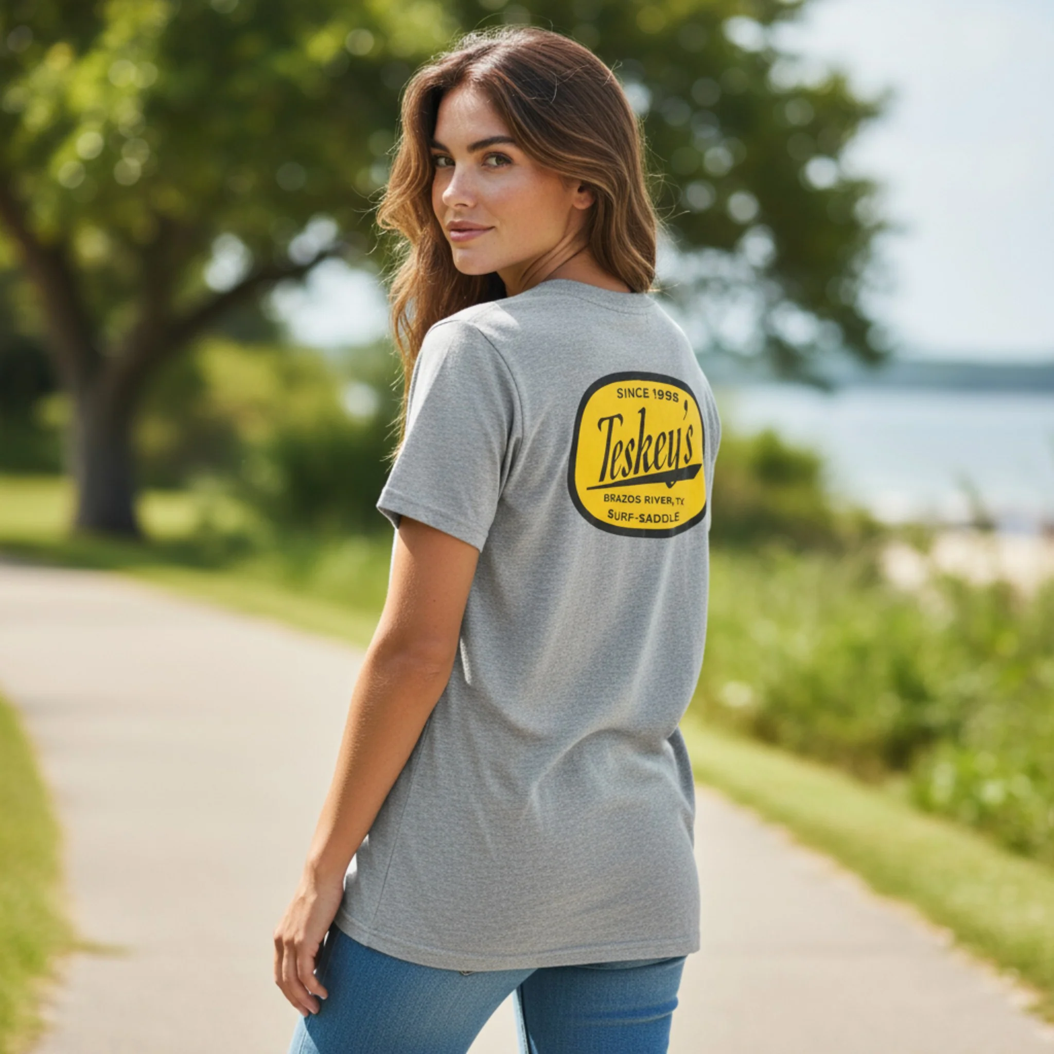 Teskey's Brazos River Tee - Premium Heather - Image 3