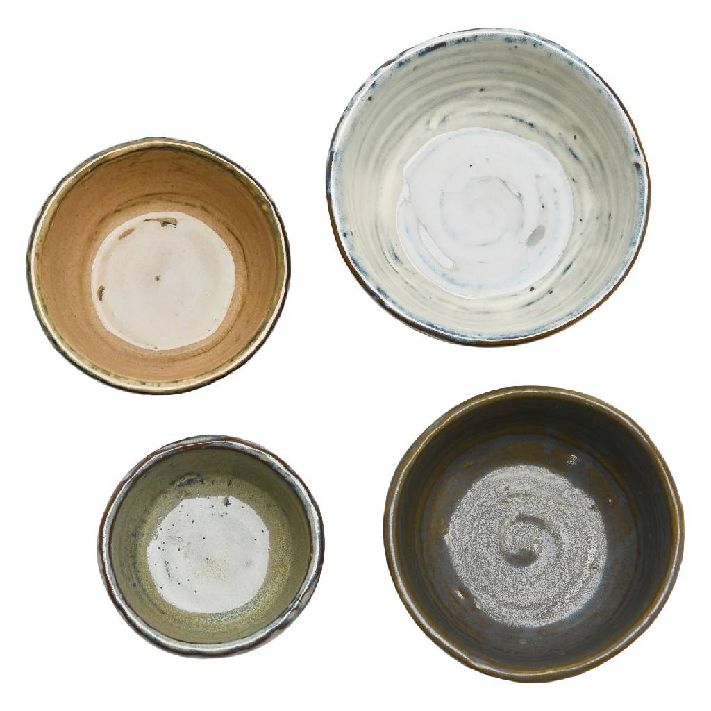 Round Stonewear Mini Bowls - Set of 4 - Image 2