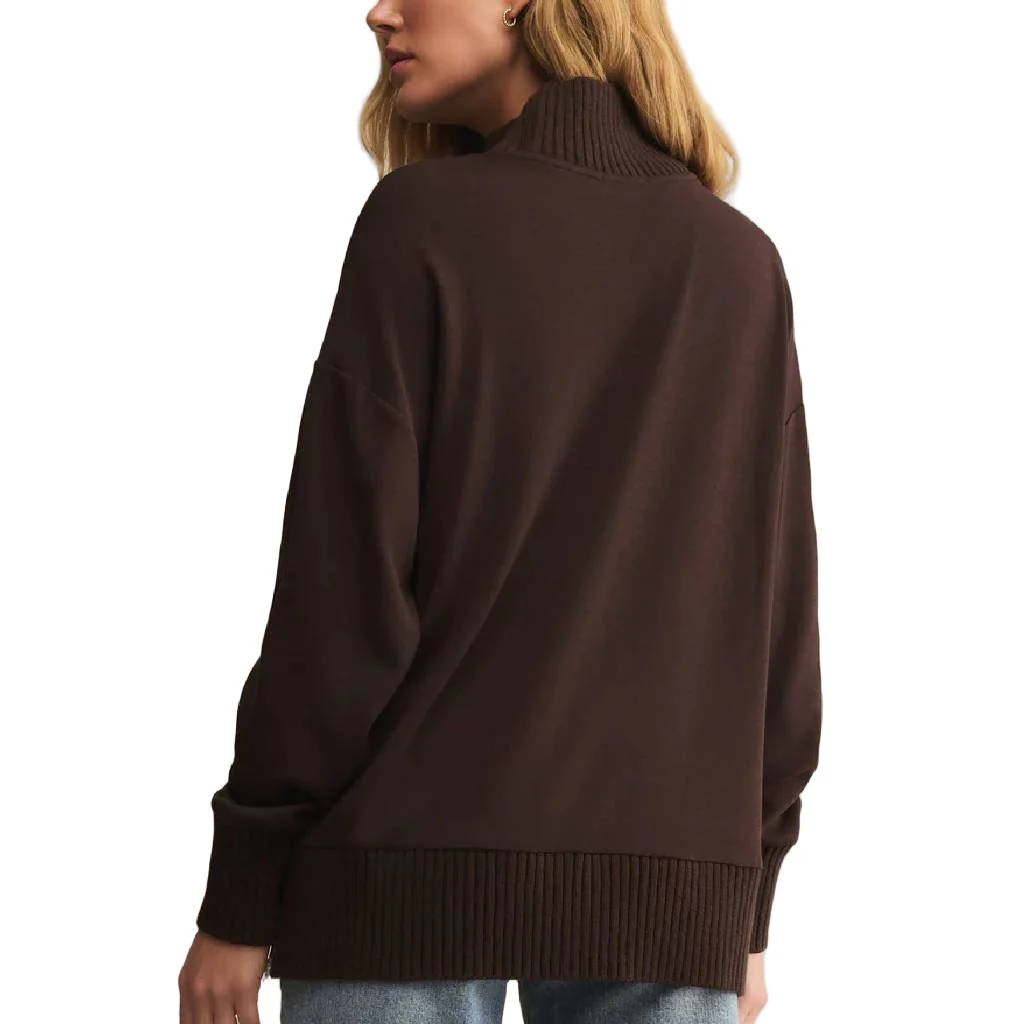Z Supply Sable Rib Sweatshirt - FINAL SALE - Image 2