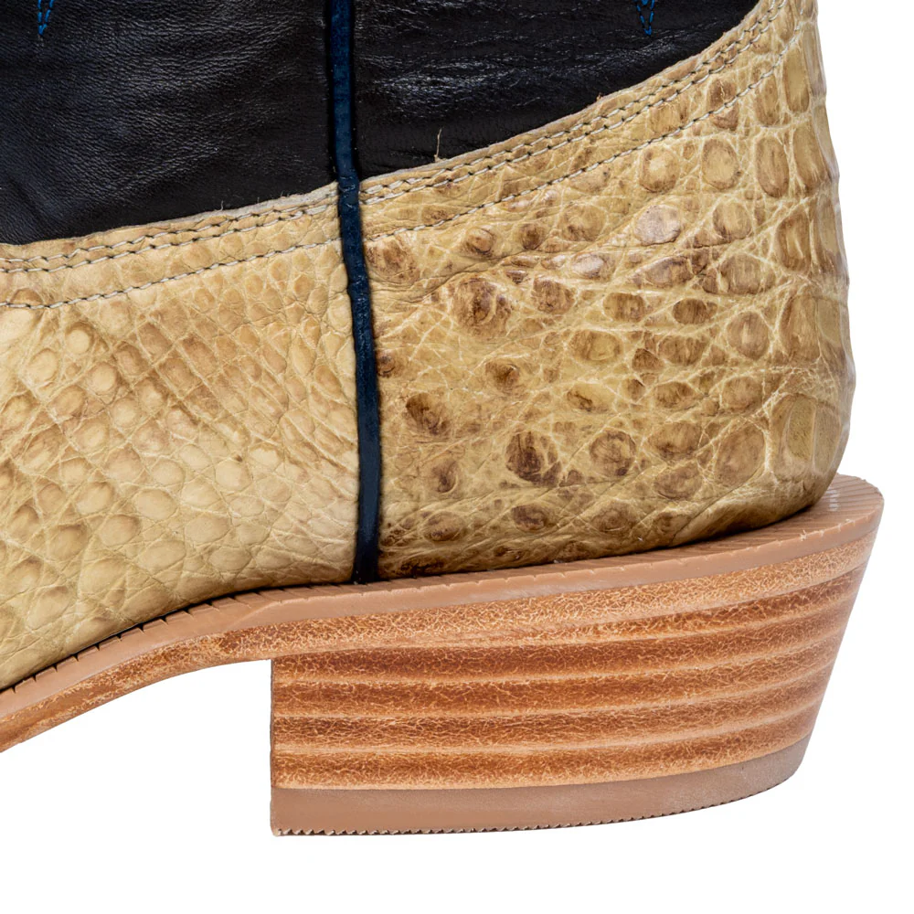 R. Watson Men's Saddle Caimen Belly Square Toe Boot - Image 3