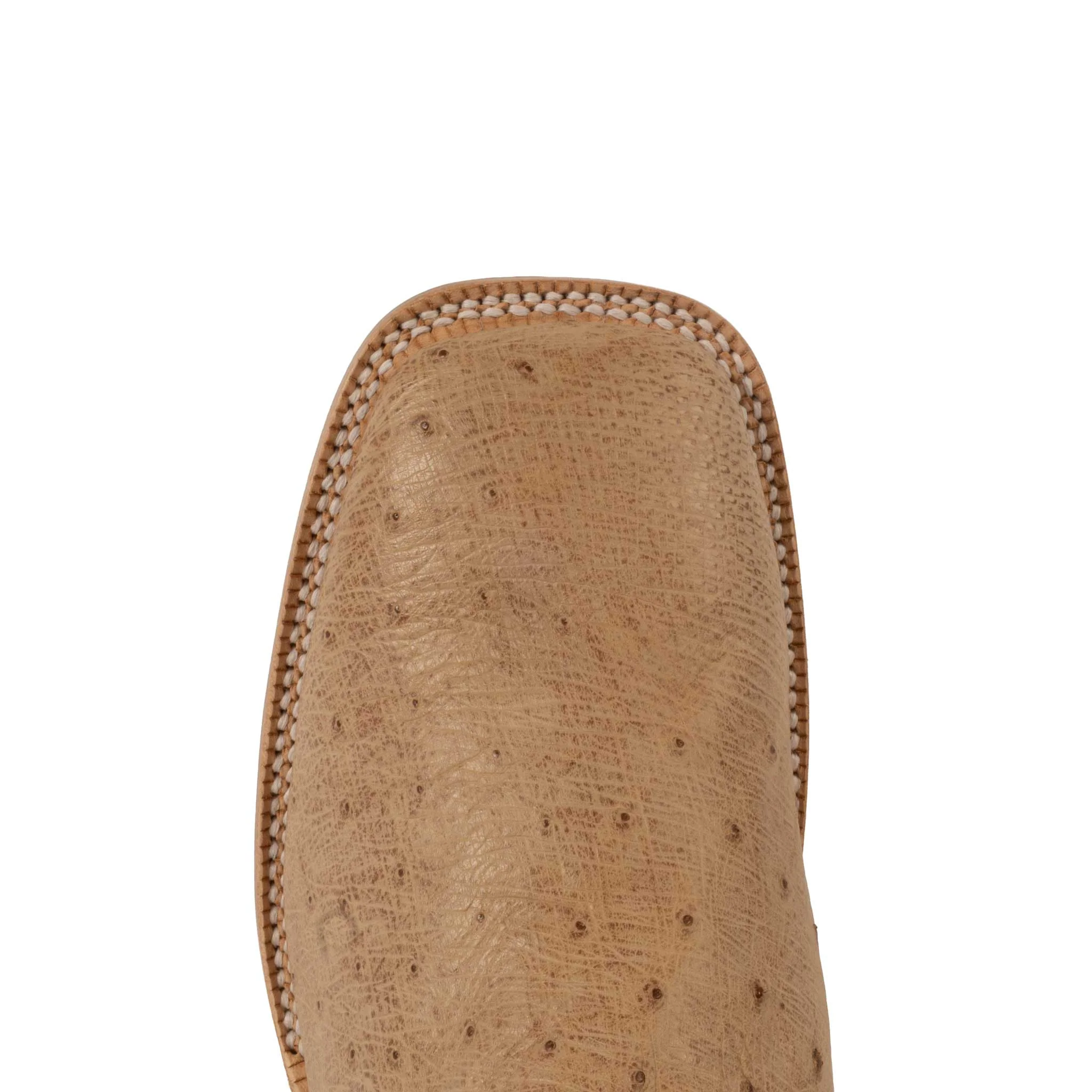 R. Watson Men's Sand Bruciato Smooth Ostrich Square Toe Boot - Image 2