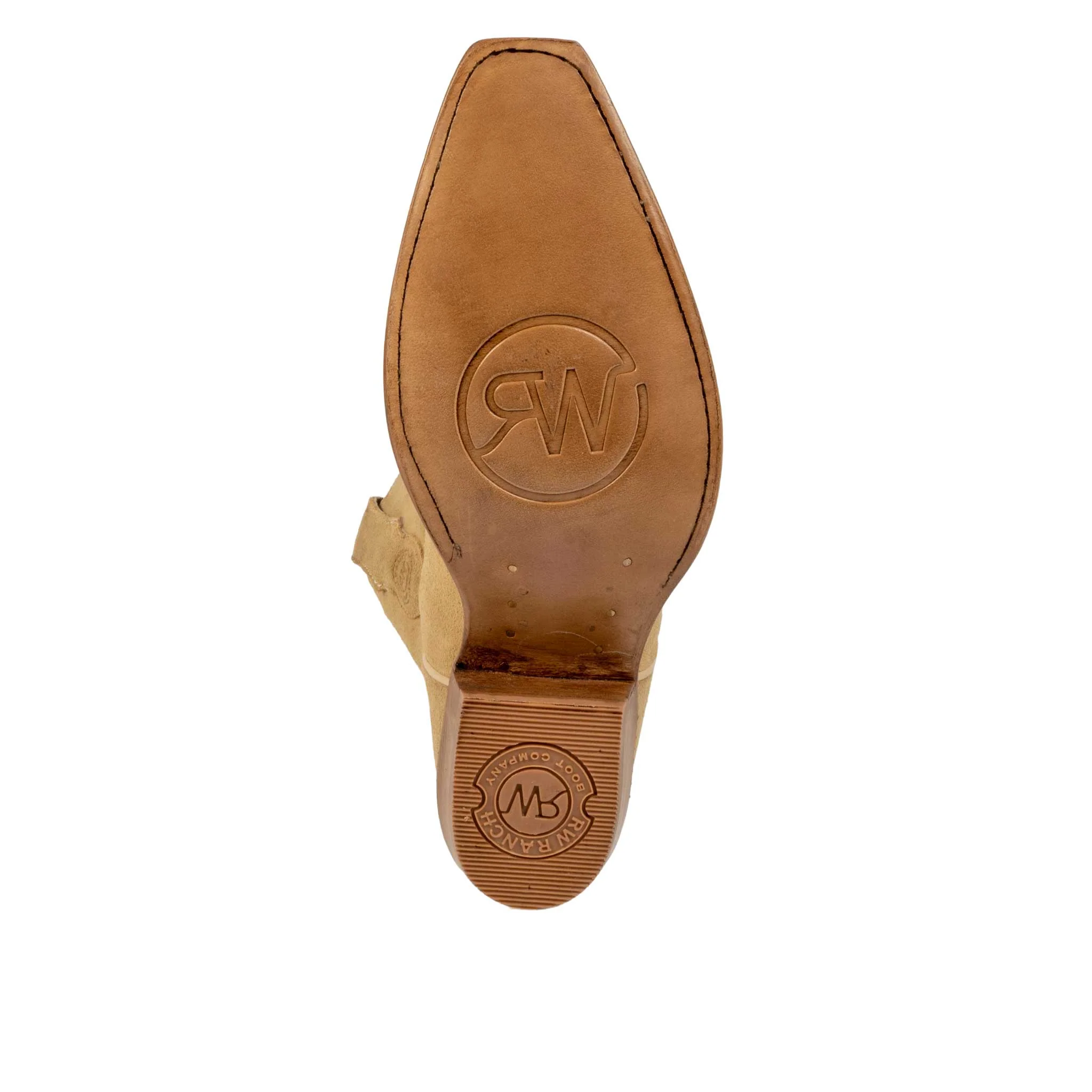 RW Ranch Women's Snip Toe Sand Roughout Western Boot - Image 4