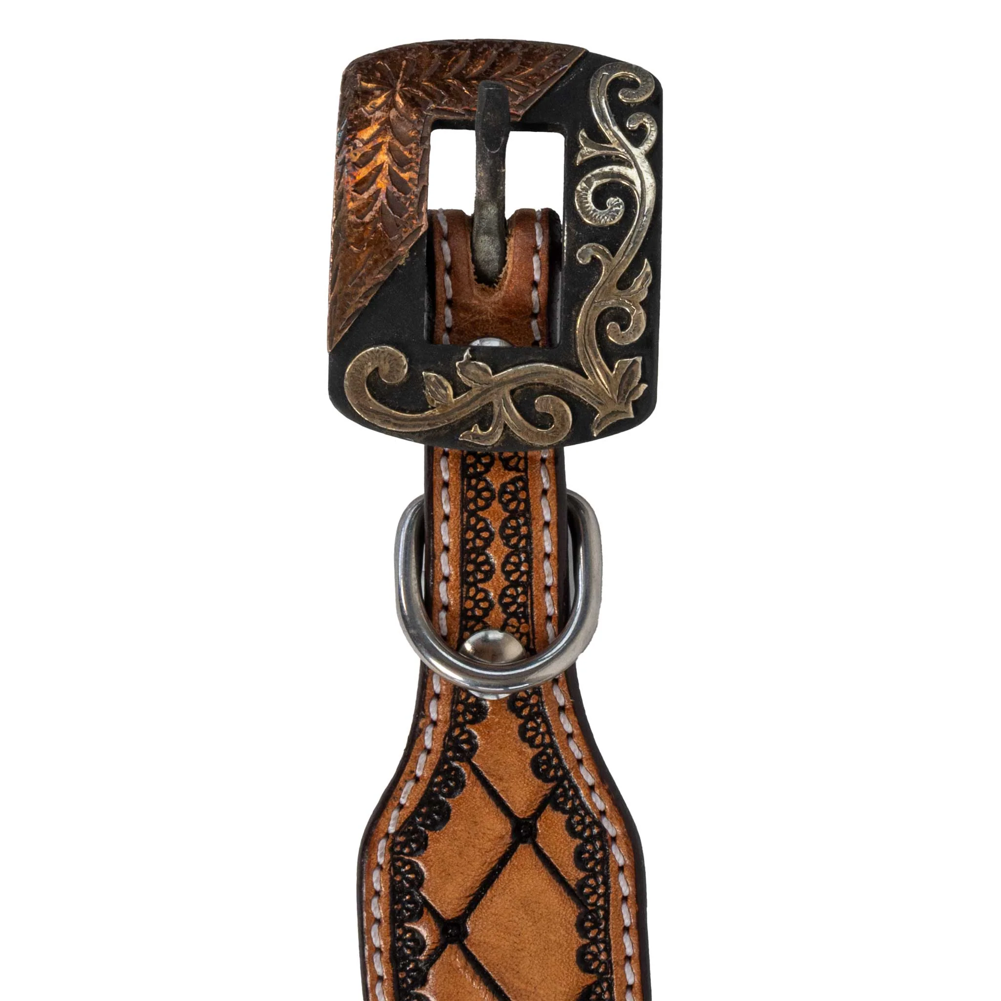 Quilted Leather Dog Collar With Engraved buckle - Image 6