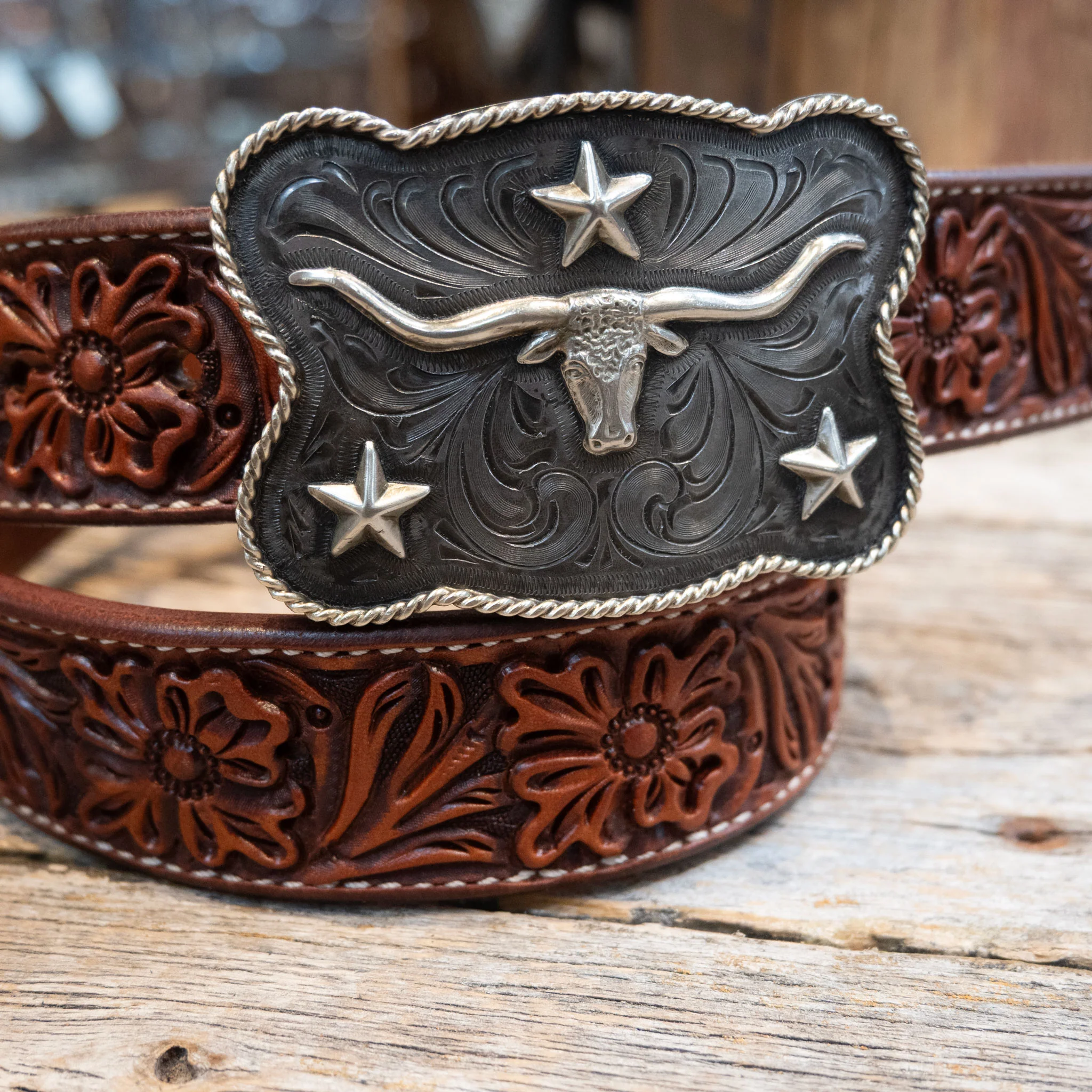 Scribner Longhorn & Stars Buckle - Image 2