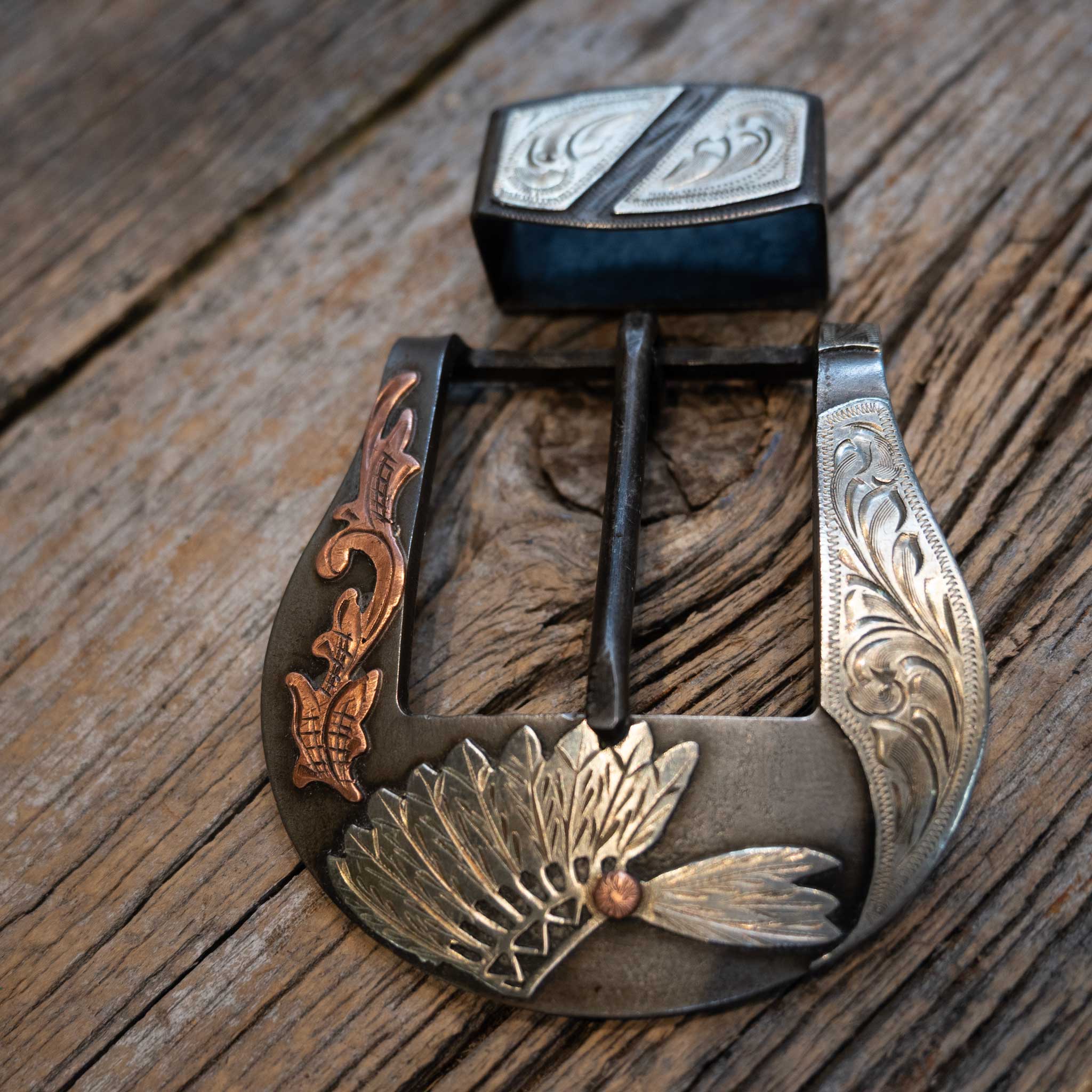 Scribner 2 Pc. Headdress Buckle w/Copper - Image 2