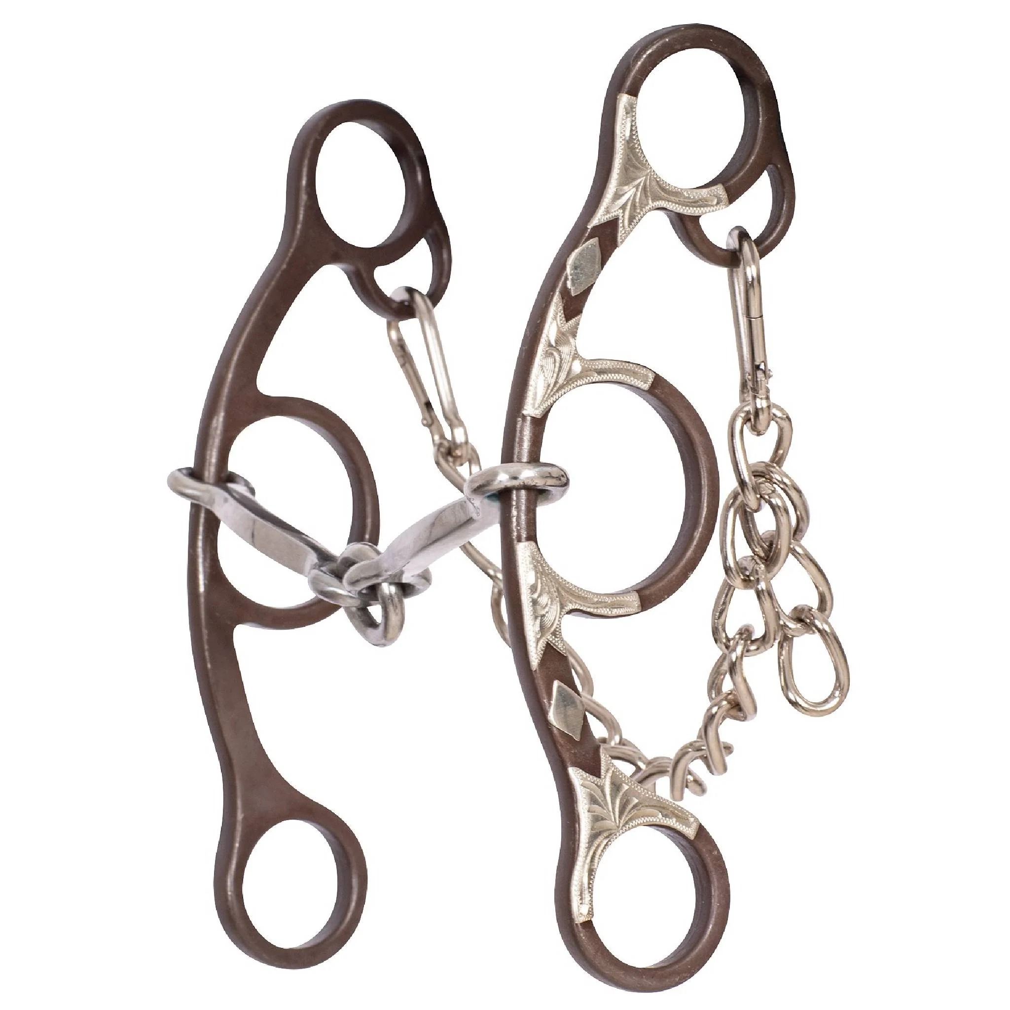 Sherry Cervi Diamond Short Shank O-Ring Square Snaffle