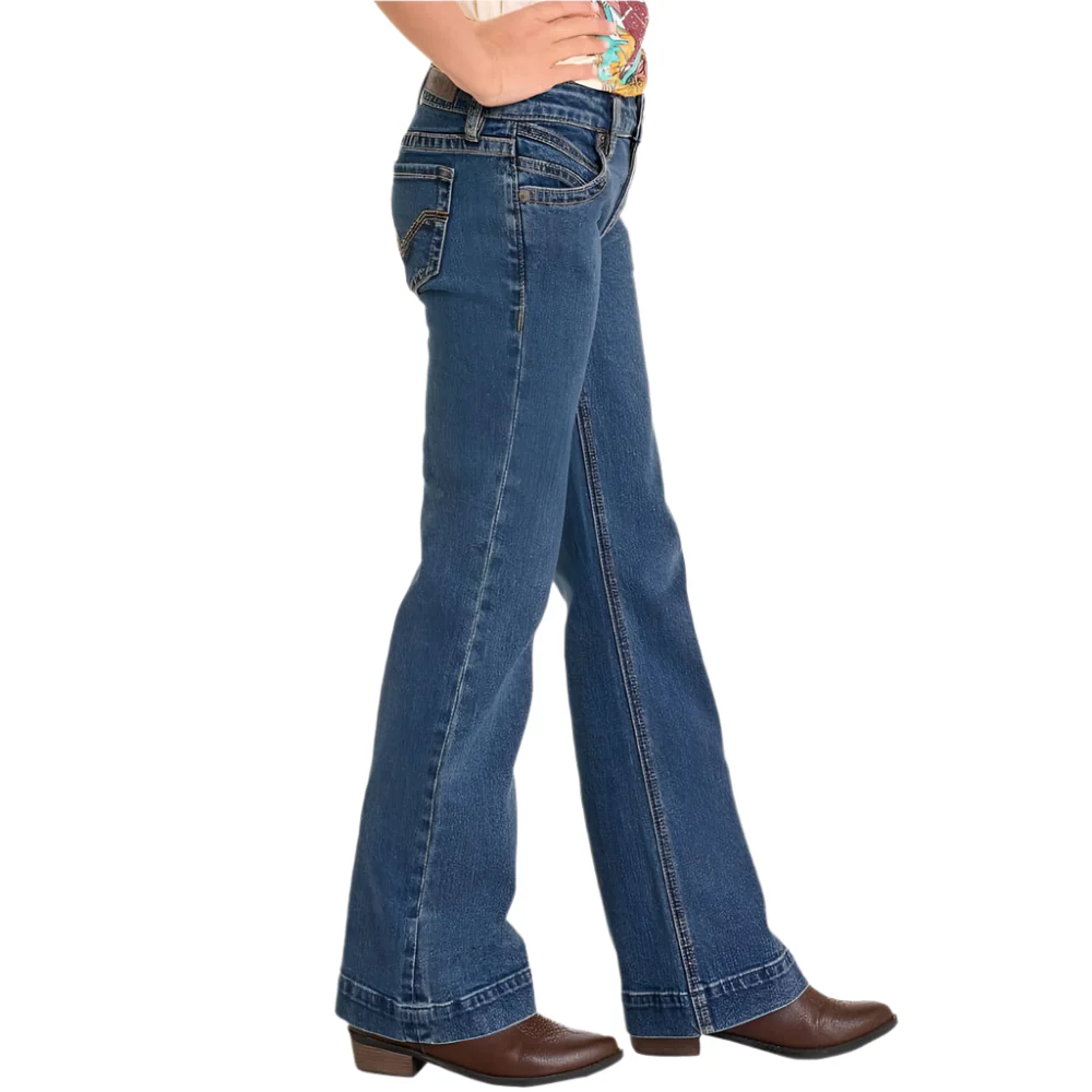 Rock & Roll Denim Girl's Signature Embroidered Trouser - Image 2