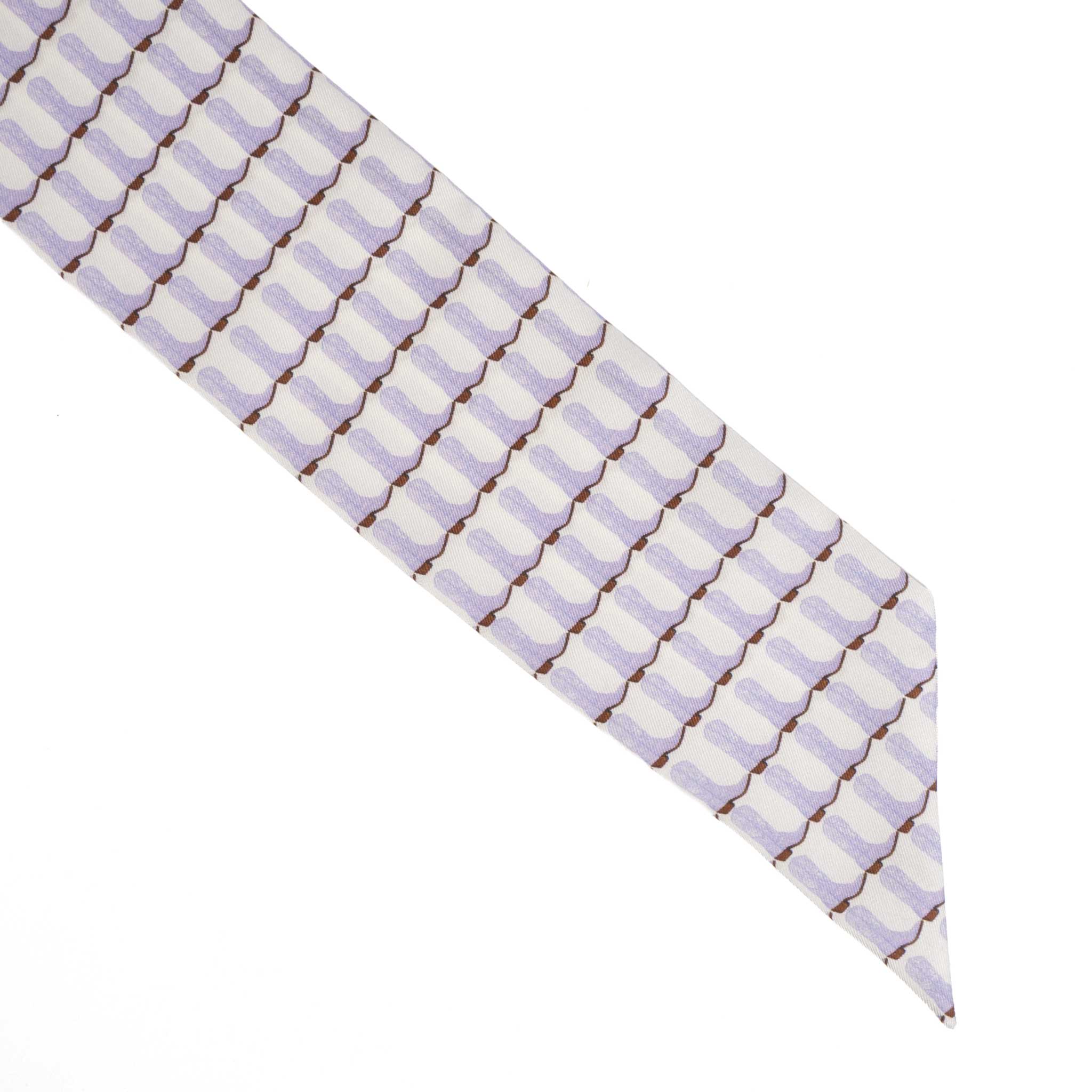 Silk Lavender Boots Frilly Scarf - Image 2