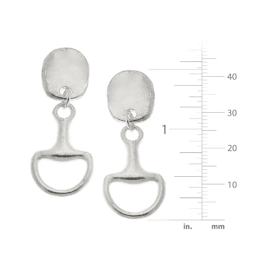 Silver Horsebit Earrings - Image 2