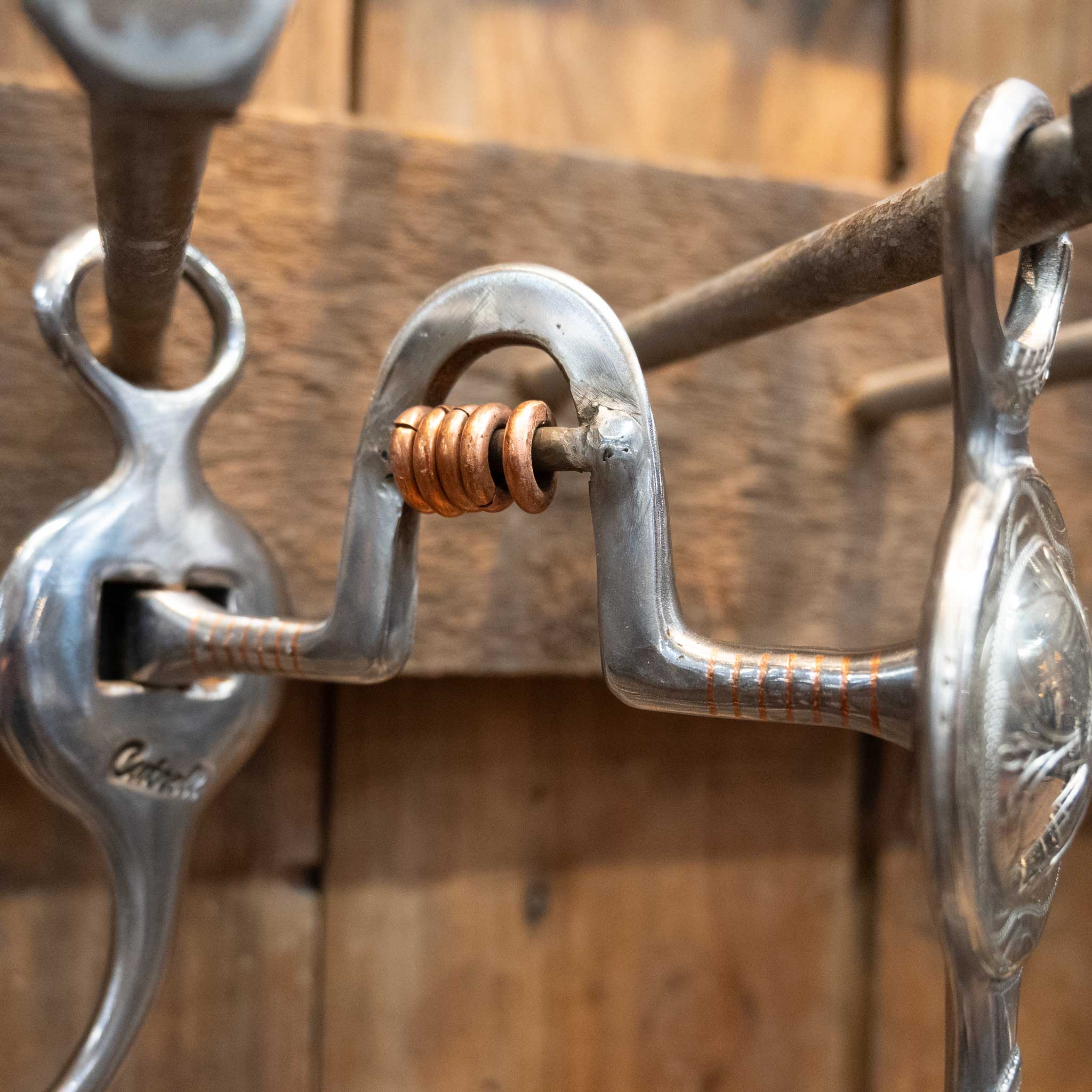 Cutrell Silver Mounted Flat Port Bit w/Copper Rings - Image 3