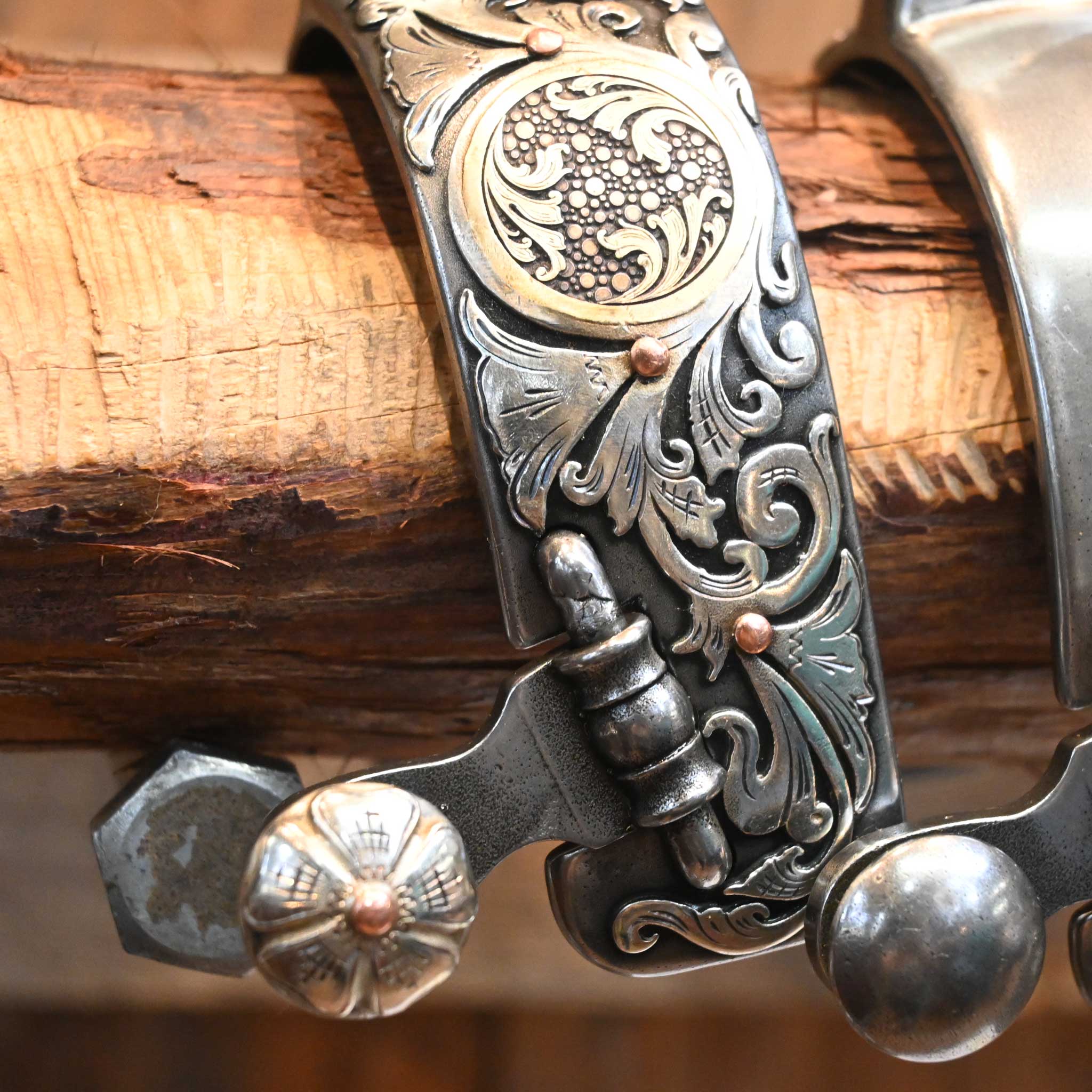 Silver Mounted Kerry Kelley 21 pt. Spurs - Image 4