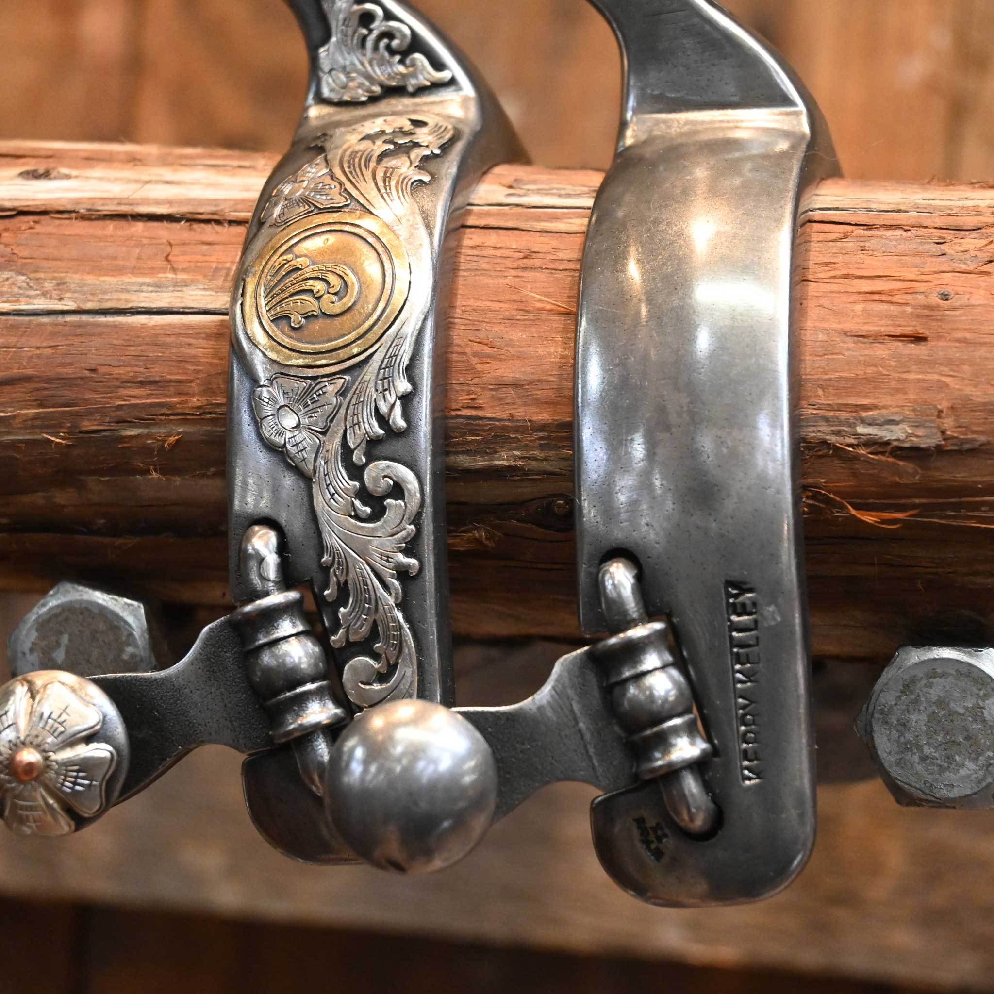 Silver Mounted Kerry Kelley Hurricane Spurs 2047 - Image 2