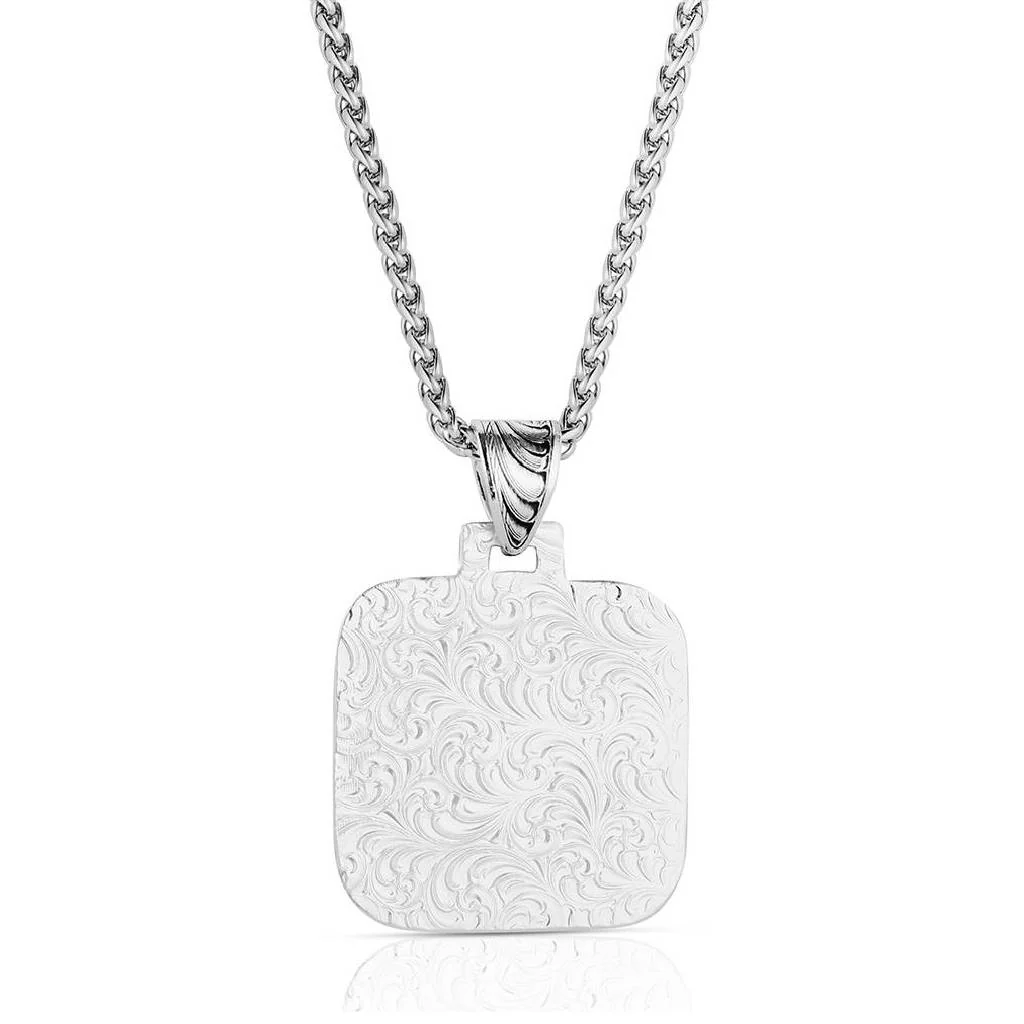 Montana Silversmiths Silver Square Ironwood Cross Necklace - Image 2