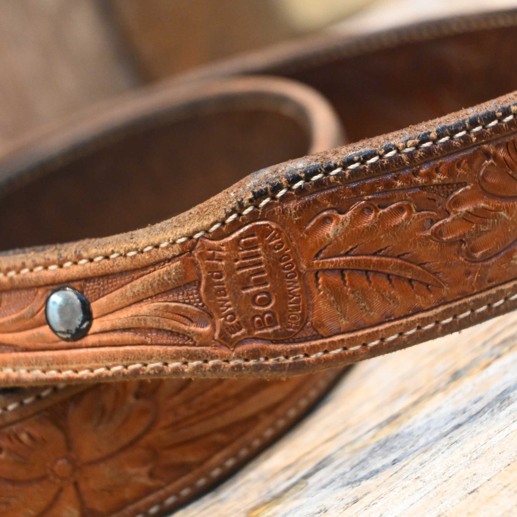 Size 34" Bohlin Belt w/Soul Ages Sterling Silver & 10k Gold Buckle - Image 3