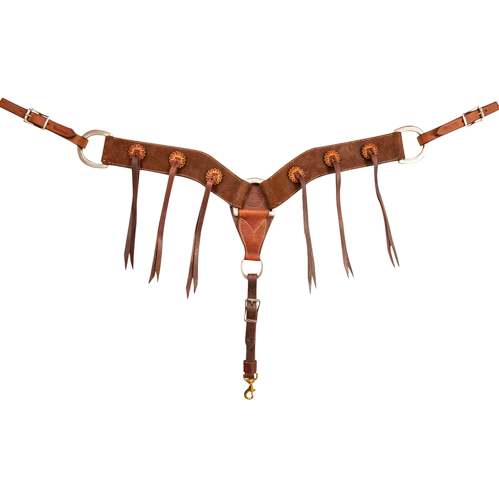 Martin Saddlery 2-3/4" Skirting Breast Collar w/Rosettes & Strings - Image 3