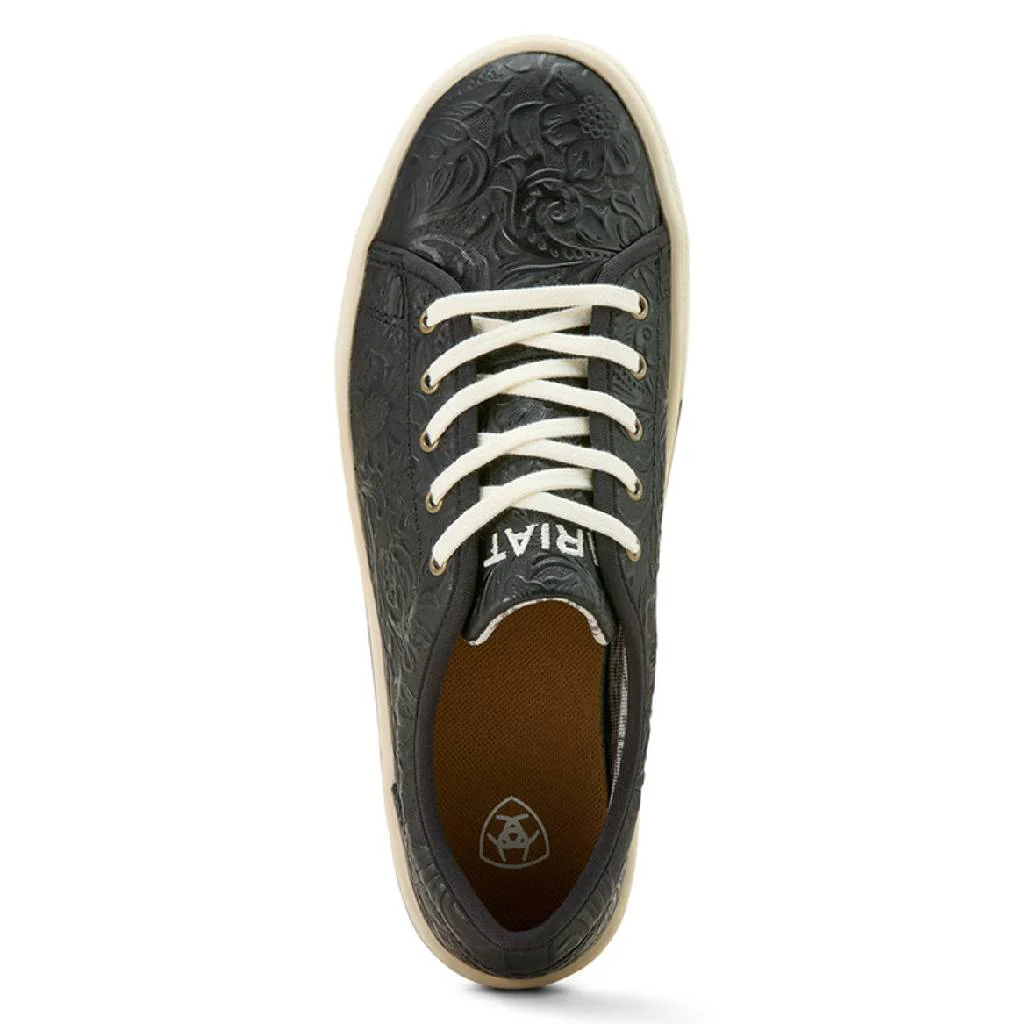 Ariat Women's Skylar Black Floral Embossed Sneaker - Image 3