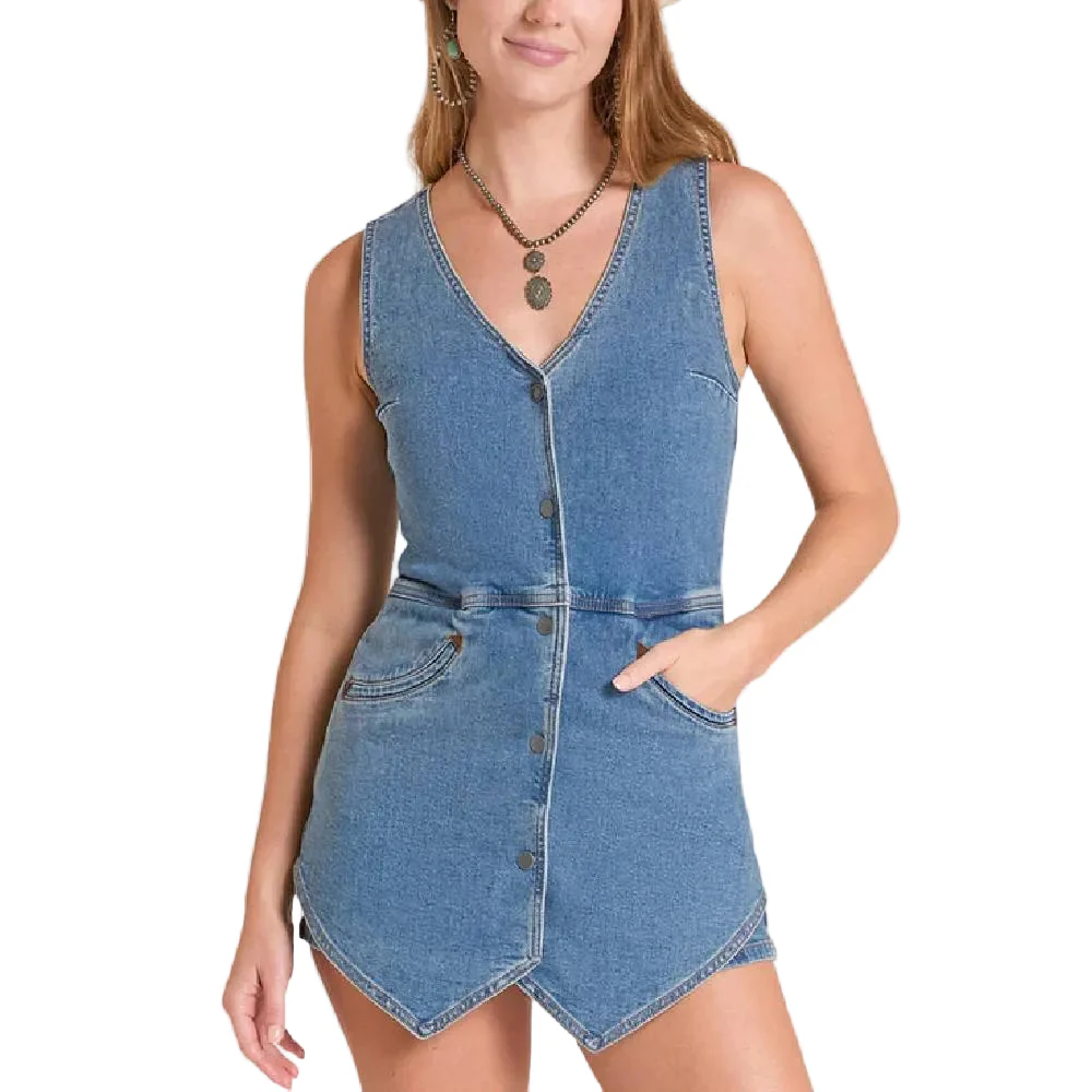 Rock & Roll Denim Women's Sleeveless Vest Romper