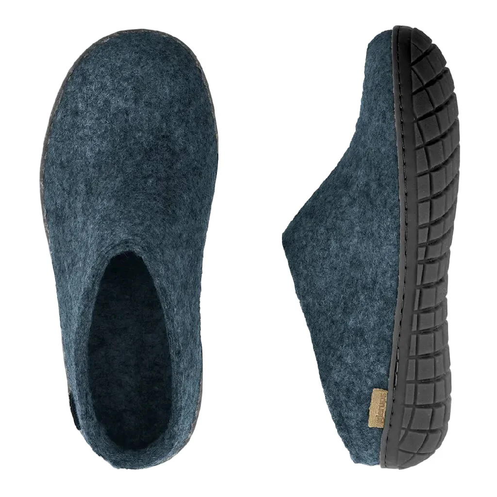 Glerups Women's Black Rubber Denim Slip On Shoe - Image 2