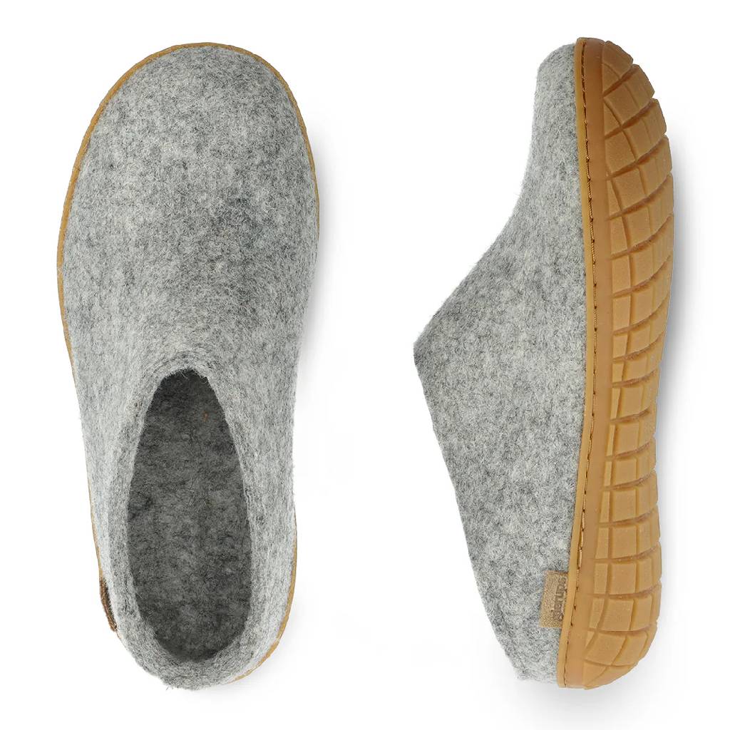 Glerups Women's Natural Rubber Honey Grey Slip On Shoe - Image 2