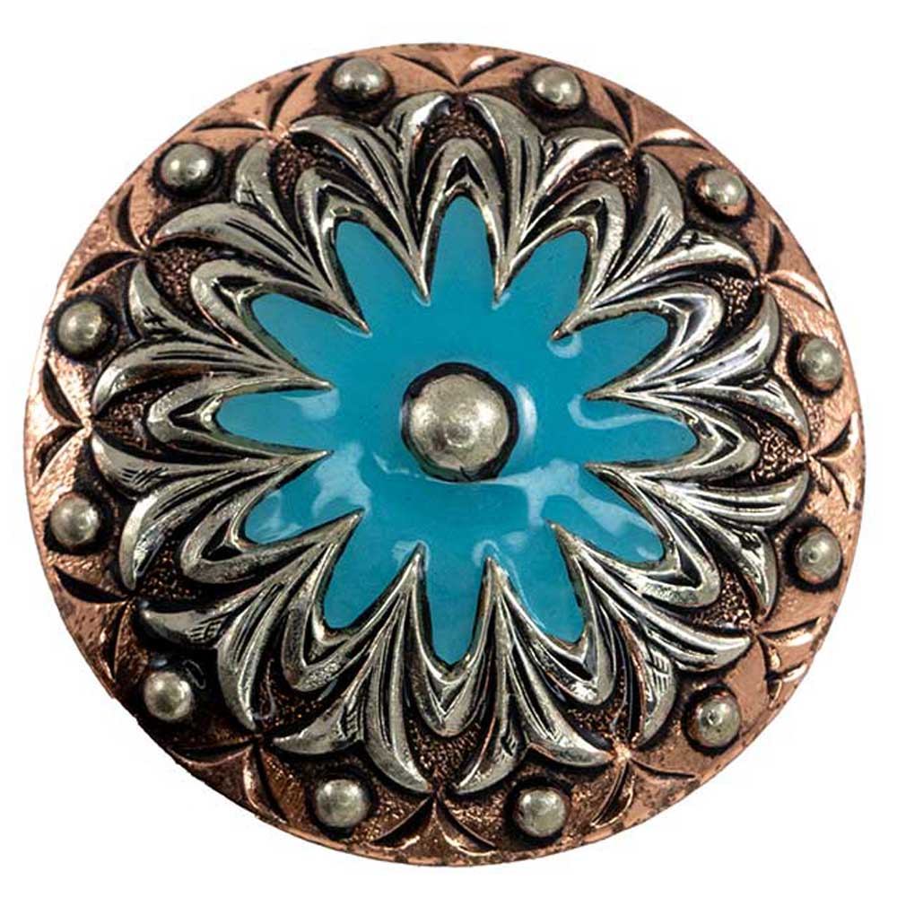 Turquoise Flower Concho