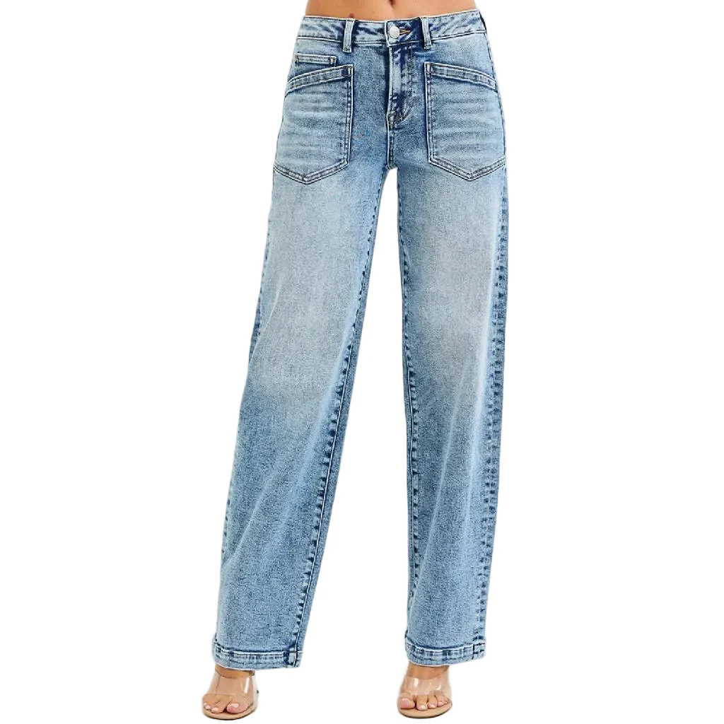 Risen Slouchy Baggy Patch Pocket Detail Jean