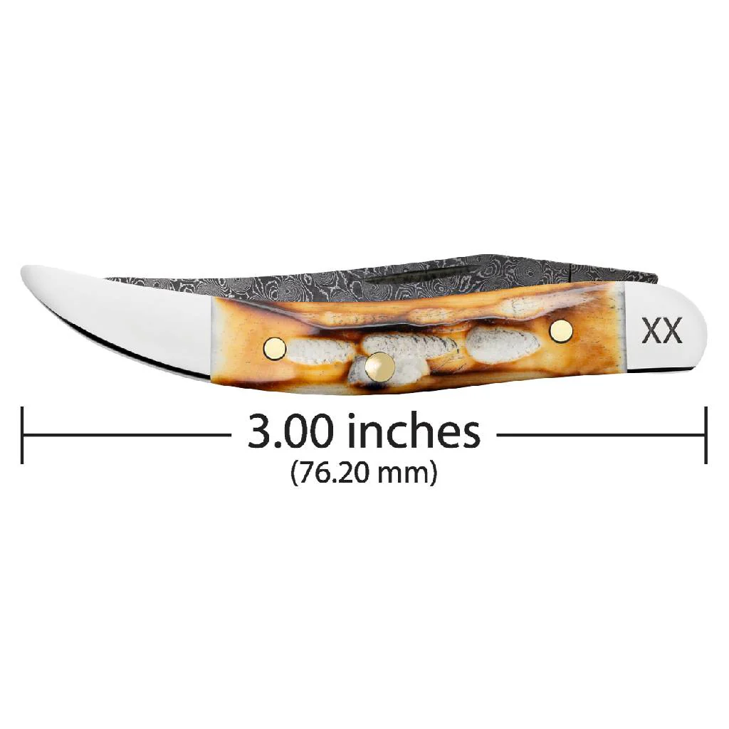 Case Small Texas Toothpick Burnt Natural Bone Deep Canyon Jig - Image 2