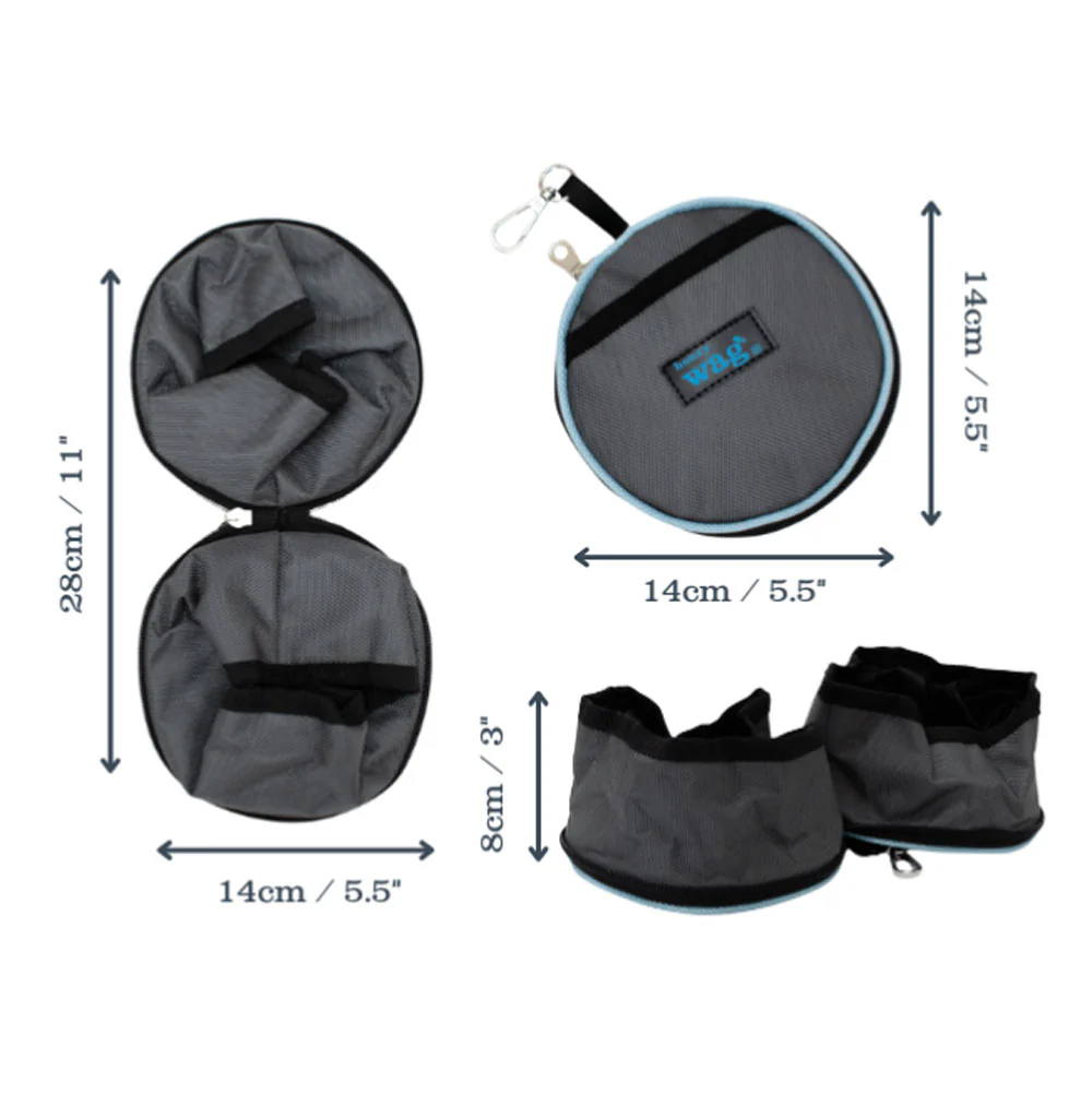 Snaffle Pack Portable Pet Bowl Set - Image 2