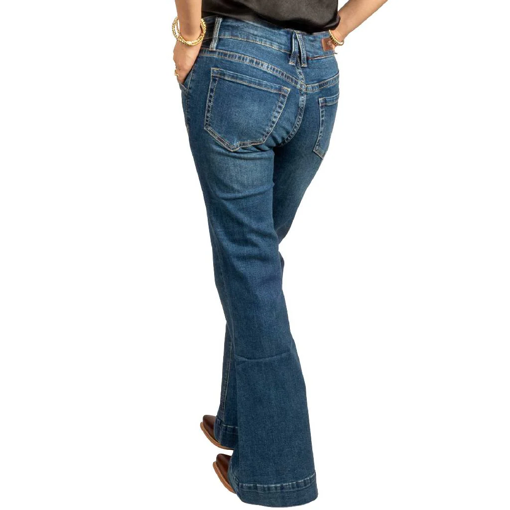Rock & Roll Denim Women's Snap Pocket Trouser - Image 2