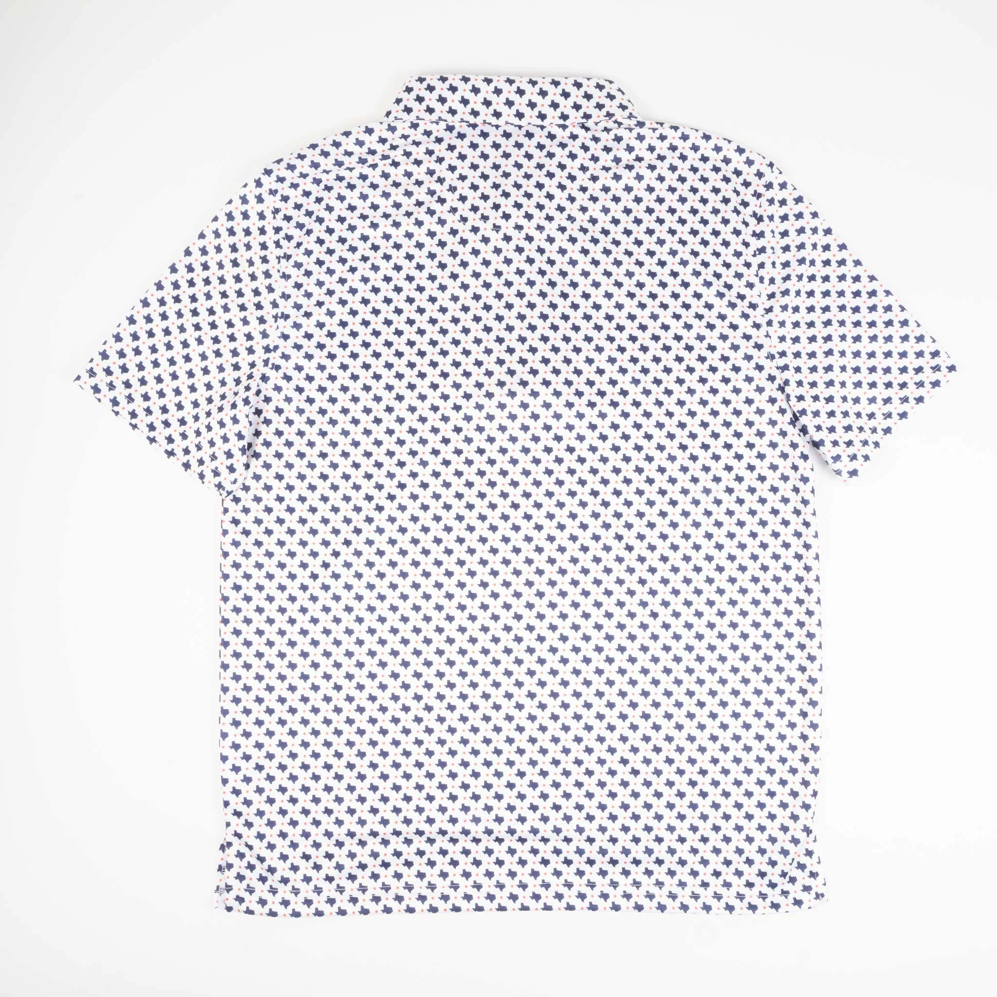 Panhandle Slim Men's Texas Navy Pearl Snap Polo Shirt - Image 2