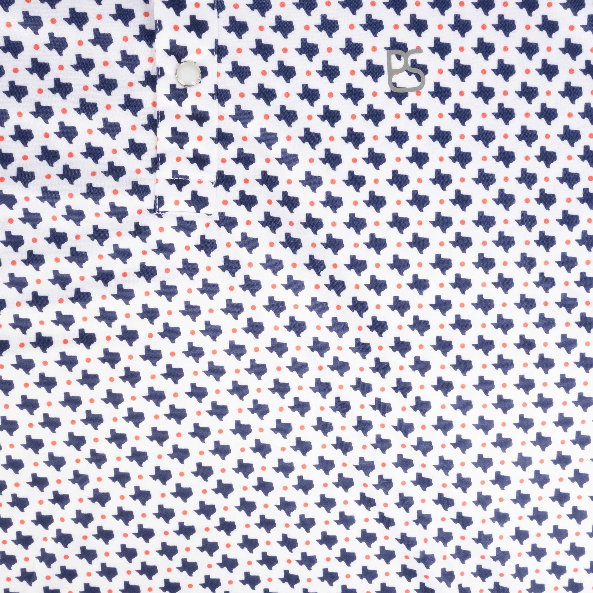 Panhandle Slim Men's Texas Navy Pearl Snap Polo Shirt - Image 4