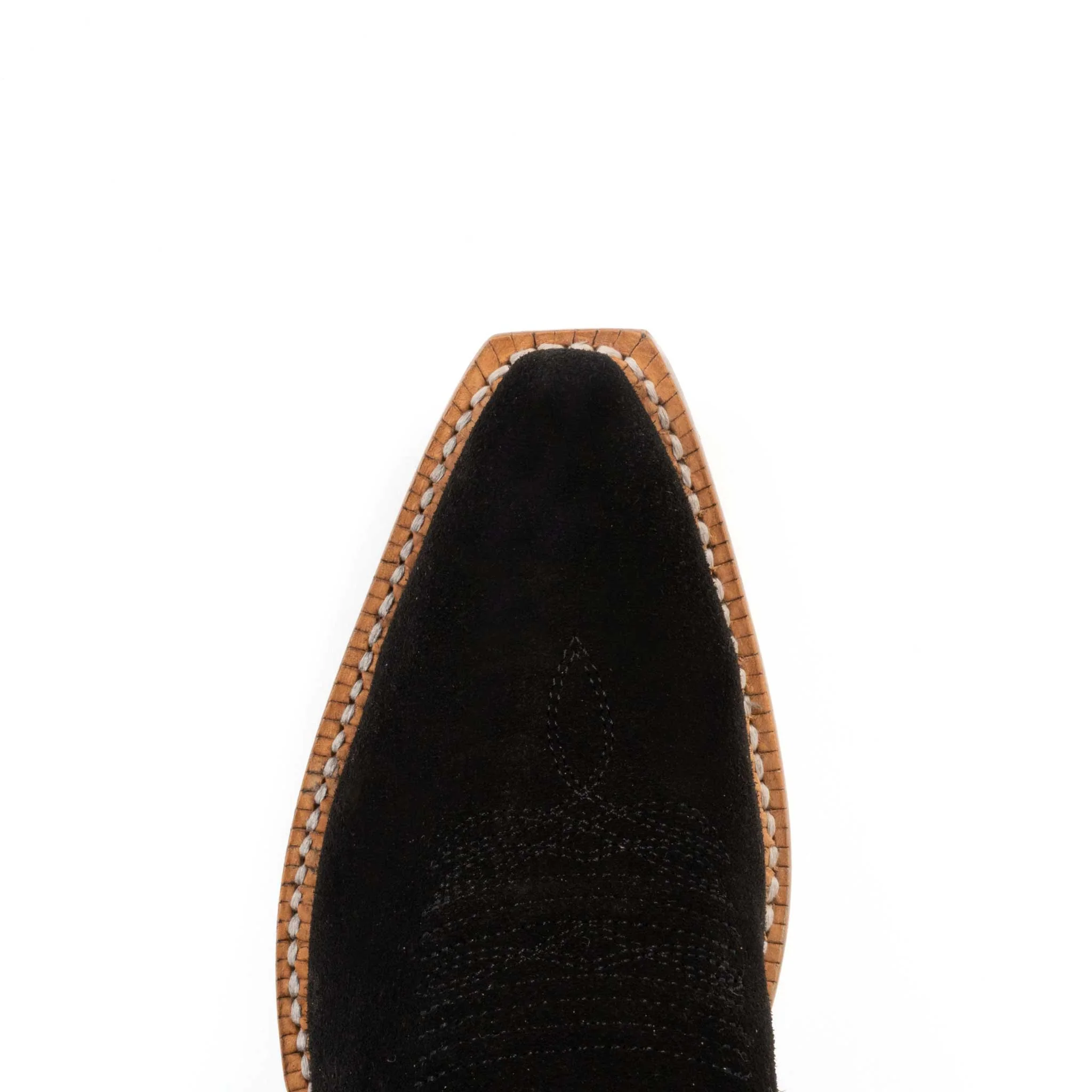 RW Ranch Women's Snip Toe Black Roughout Western Boot - Image 2