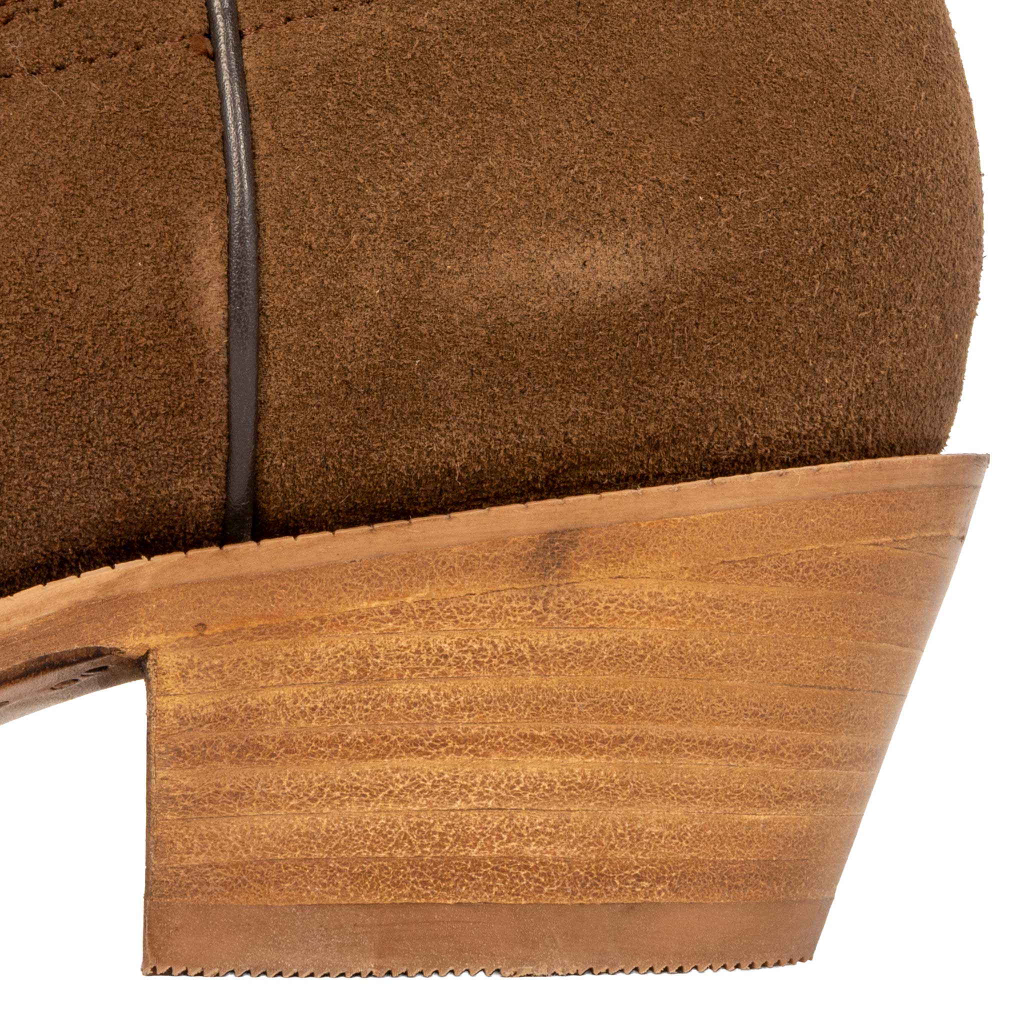 RW Ranch Women's Snip Toe Chocolate Roughout Western Boot - Image 2