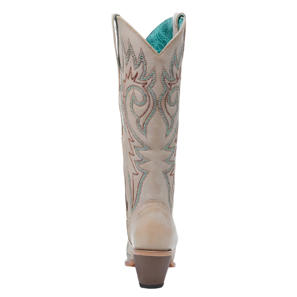 Corral Snip Toe Embroidery Tall Western Boot Bone - Image 3