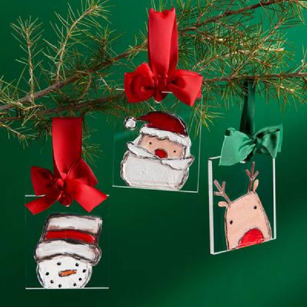 Mud Pie Snowman Acrylic Christmas Ornament - FINAL SALE - Image 2
