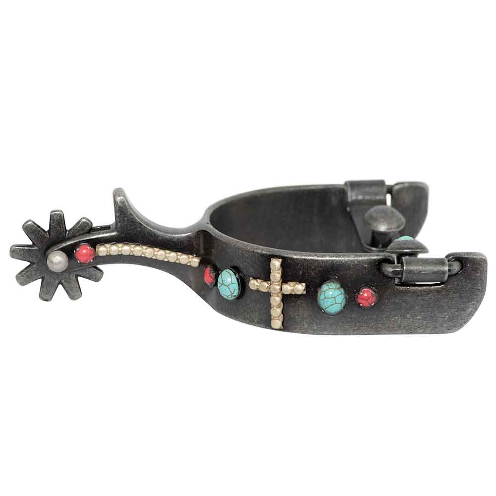Cowboy Tack Southwest Collection Cross Medium Spurs