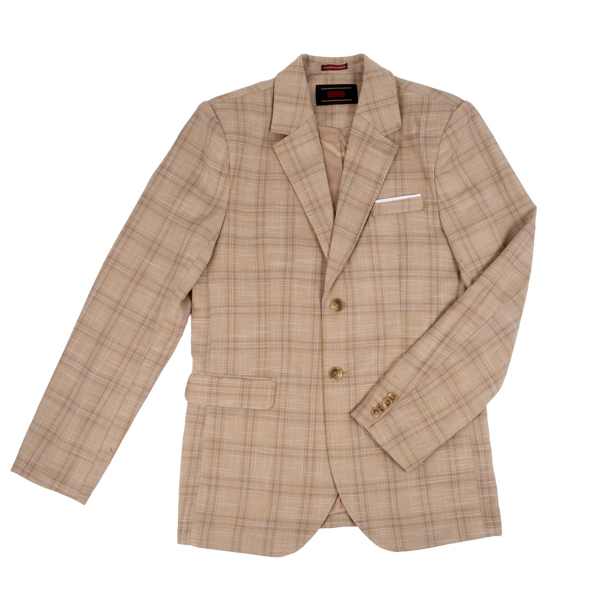 Rock & Roll Denim Men's Tan Plaid Sport Coat
