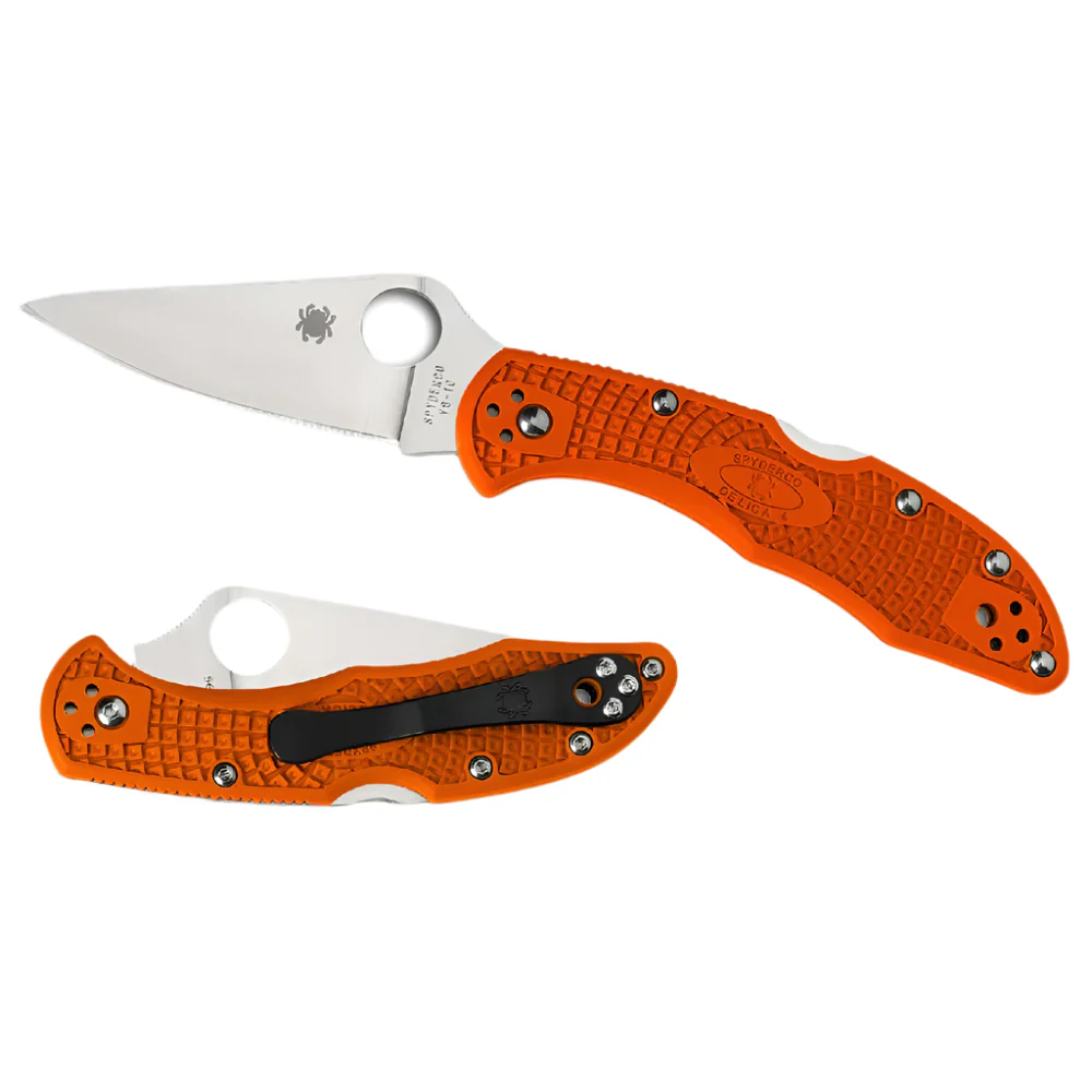 Spyderco Delica 4 Lightweight Orange Flat Ground