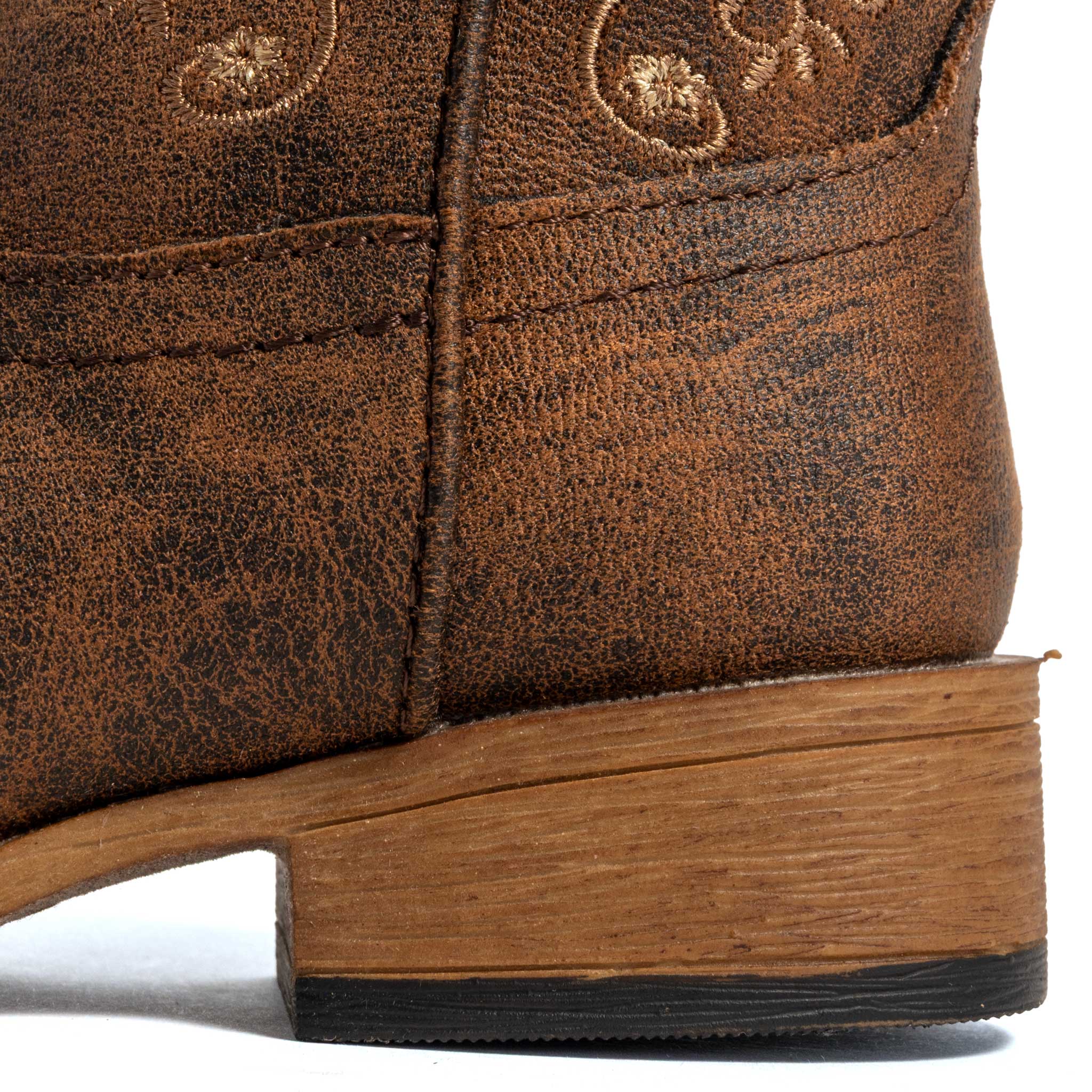 Roper Girl's Bailey Faux Leather Brown Boot - Image 3